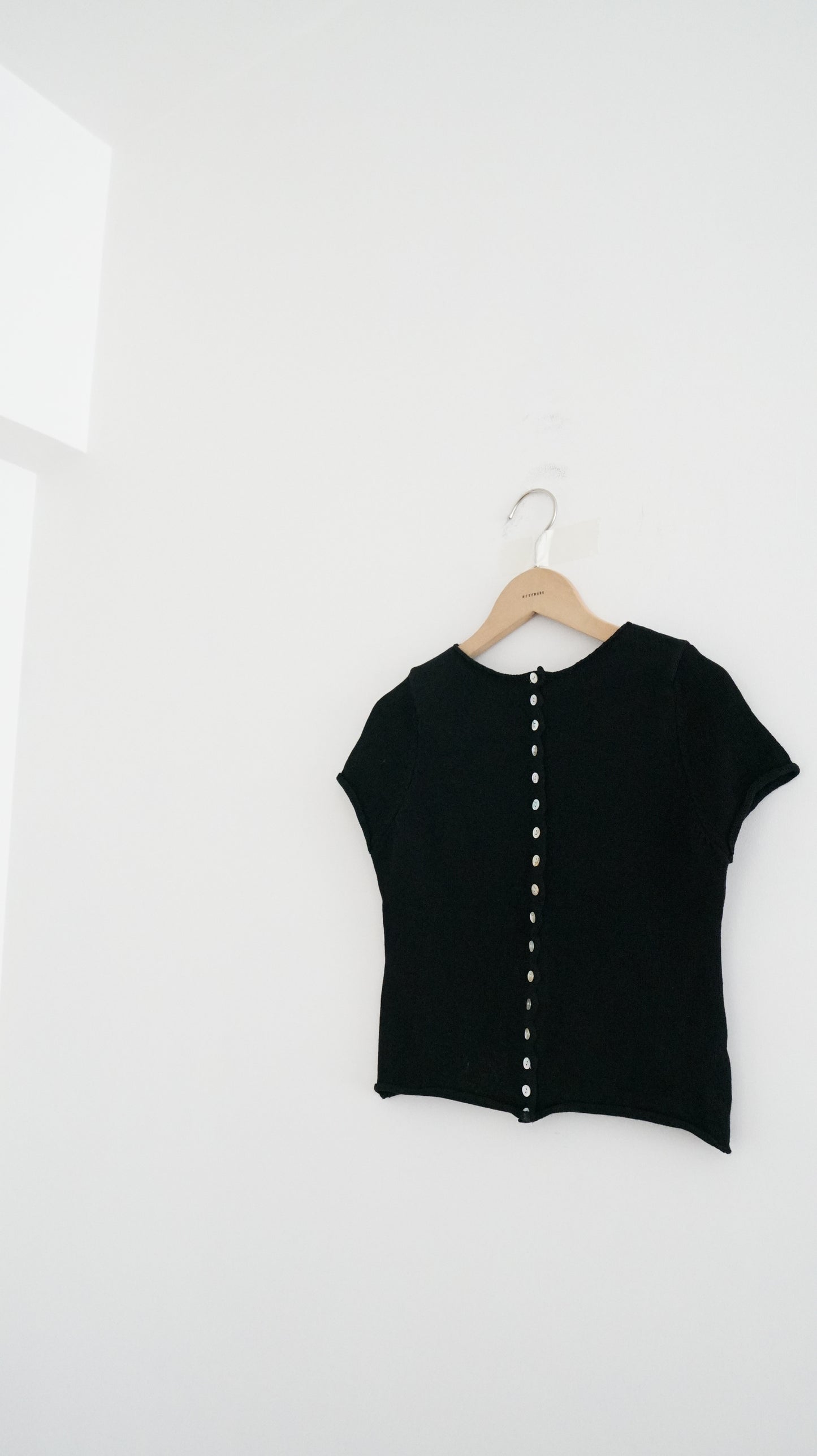 soft sleeve cardigan in black