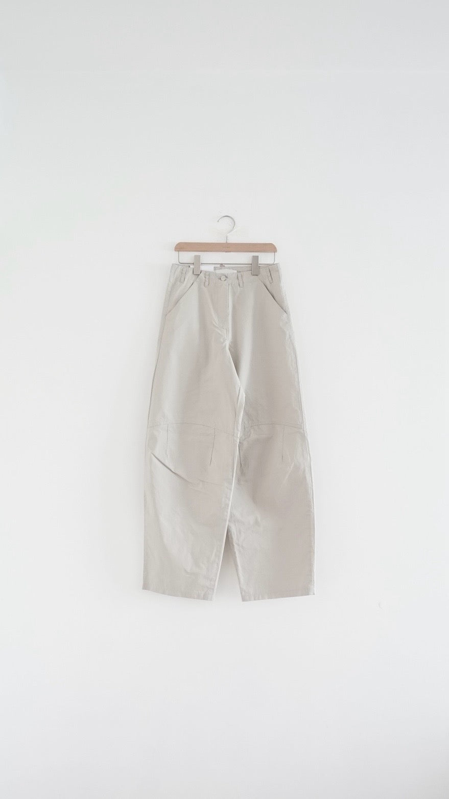 gemma barrel-leg pants in beige (pre-order)