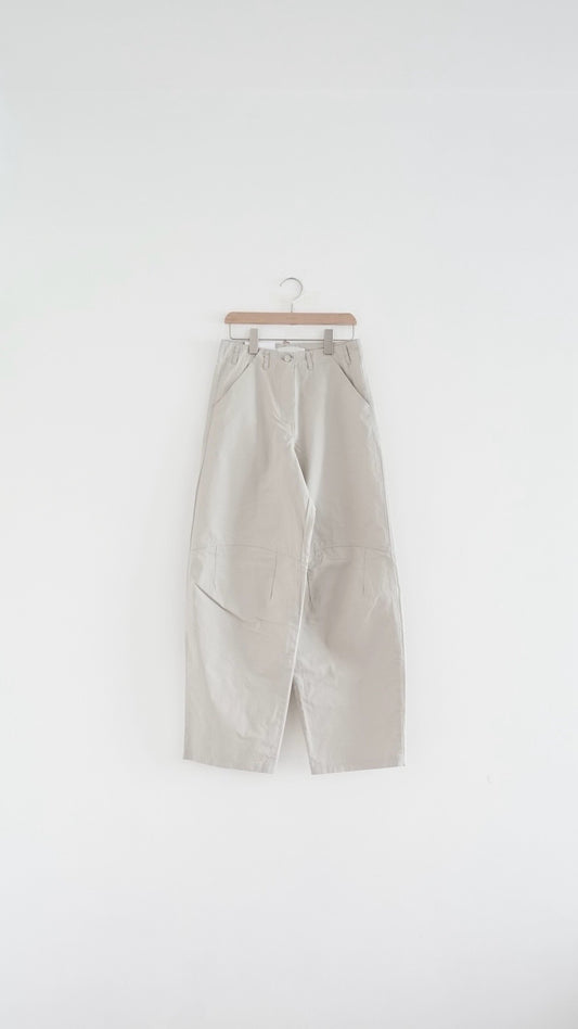 gemma barrel-leg pants in beige (pre-order)