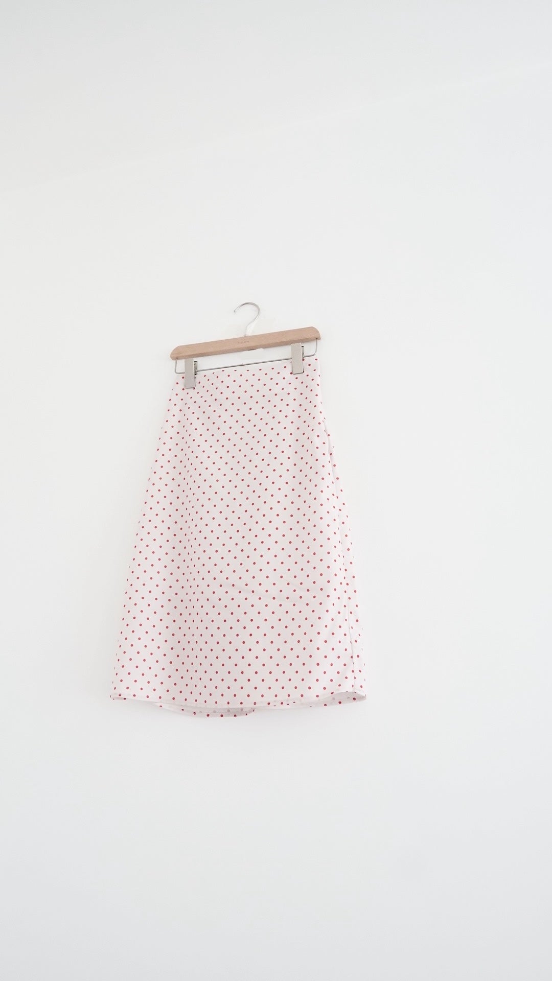 jenny dot midi skirt in pink (pre-order)