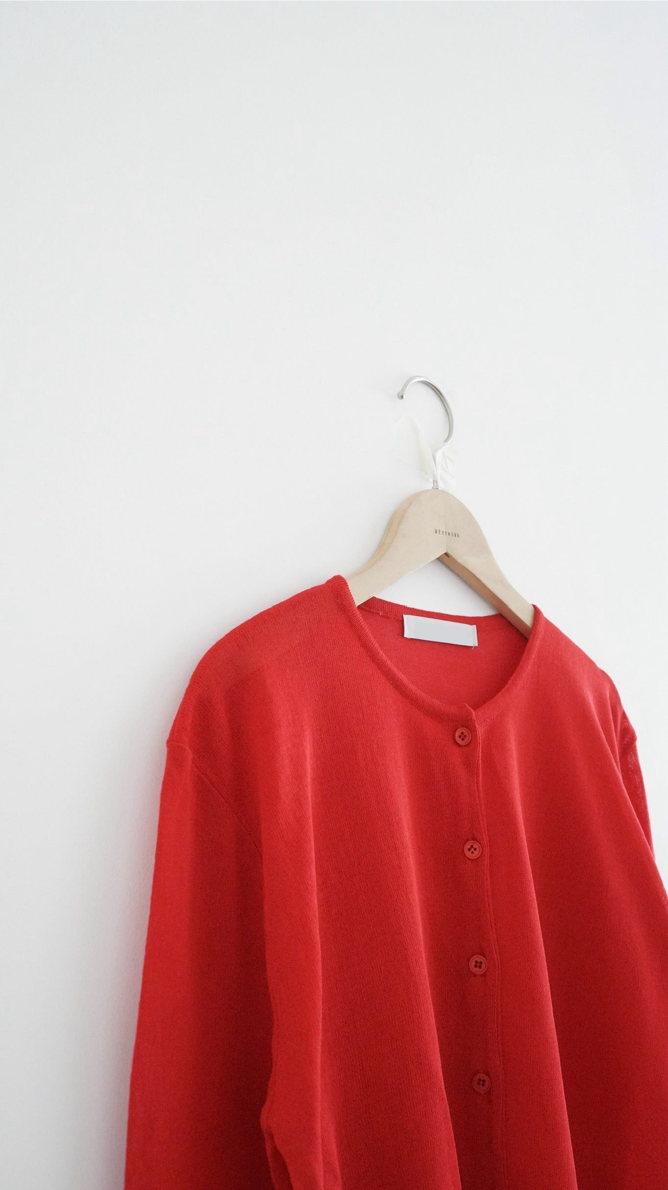 airy sheer cardigan in red (pre-order)