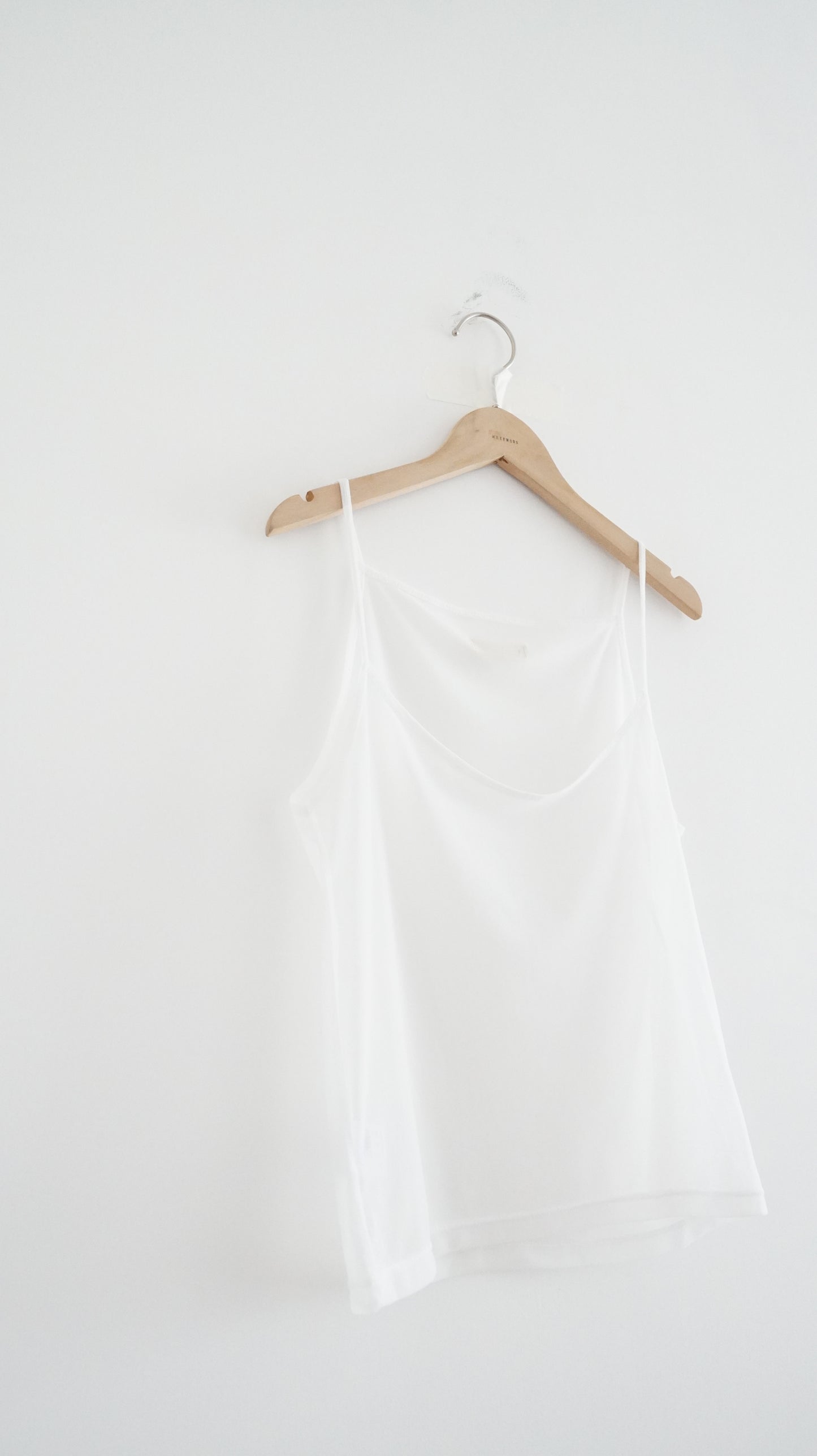 sheer camii top in white (pre-order)