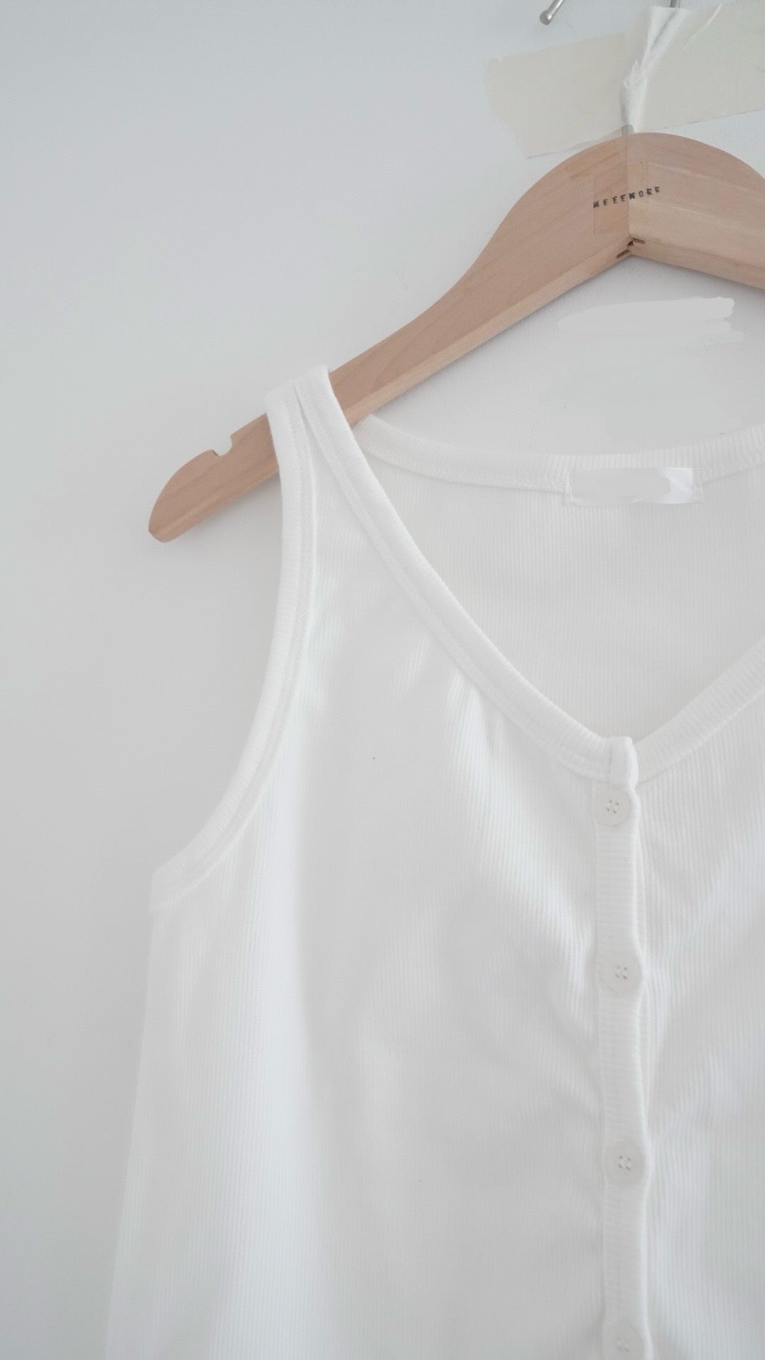 Leon cookies button tank top in white (pre-order)