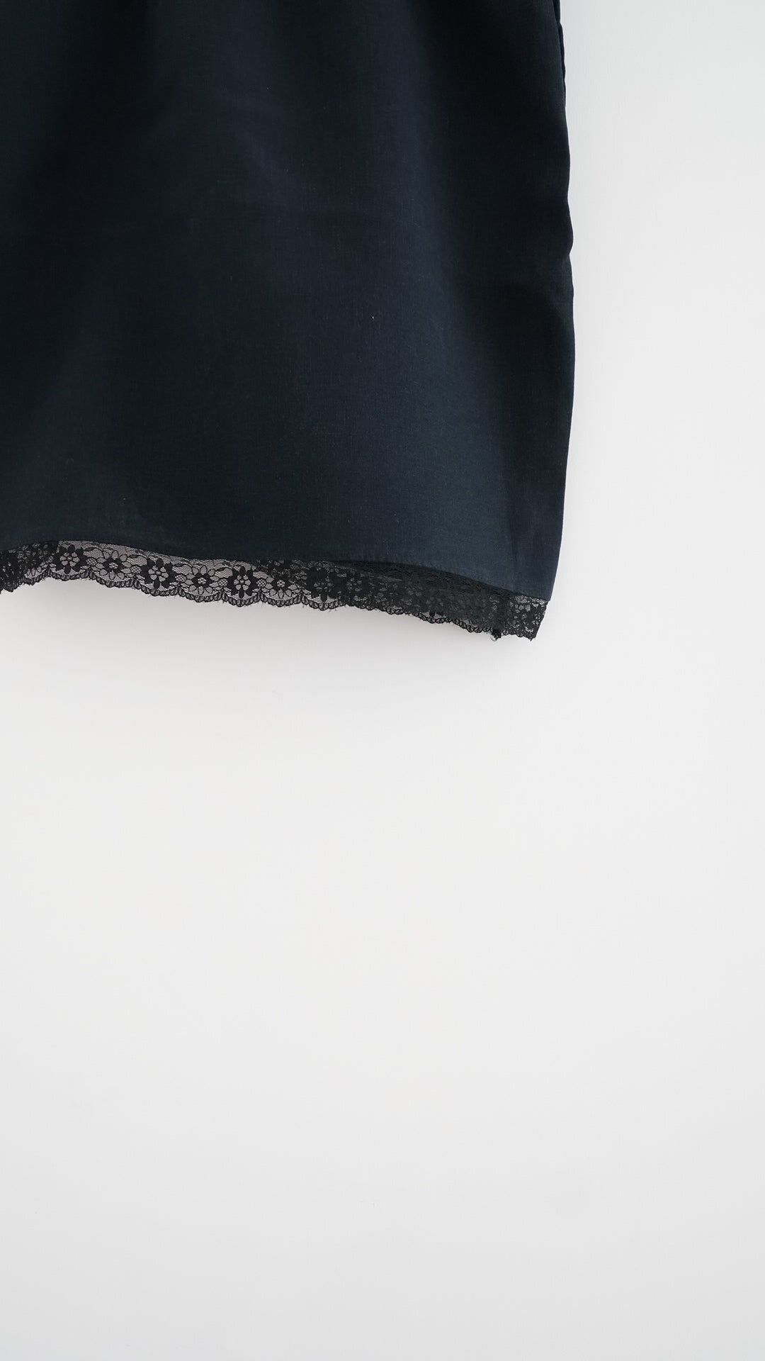 victoria lace trim camisole top in navy (pre-order)