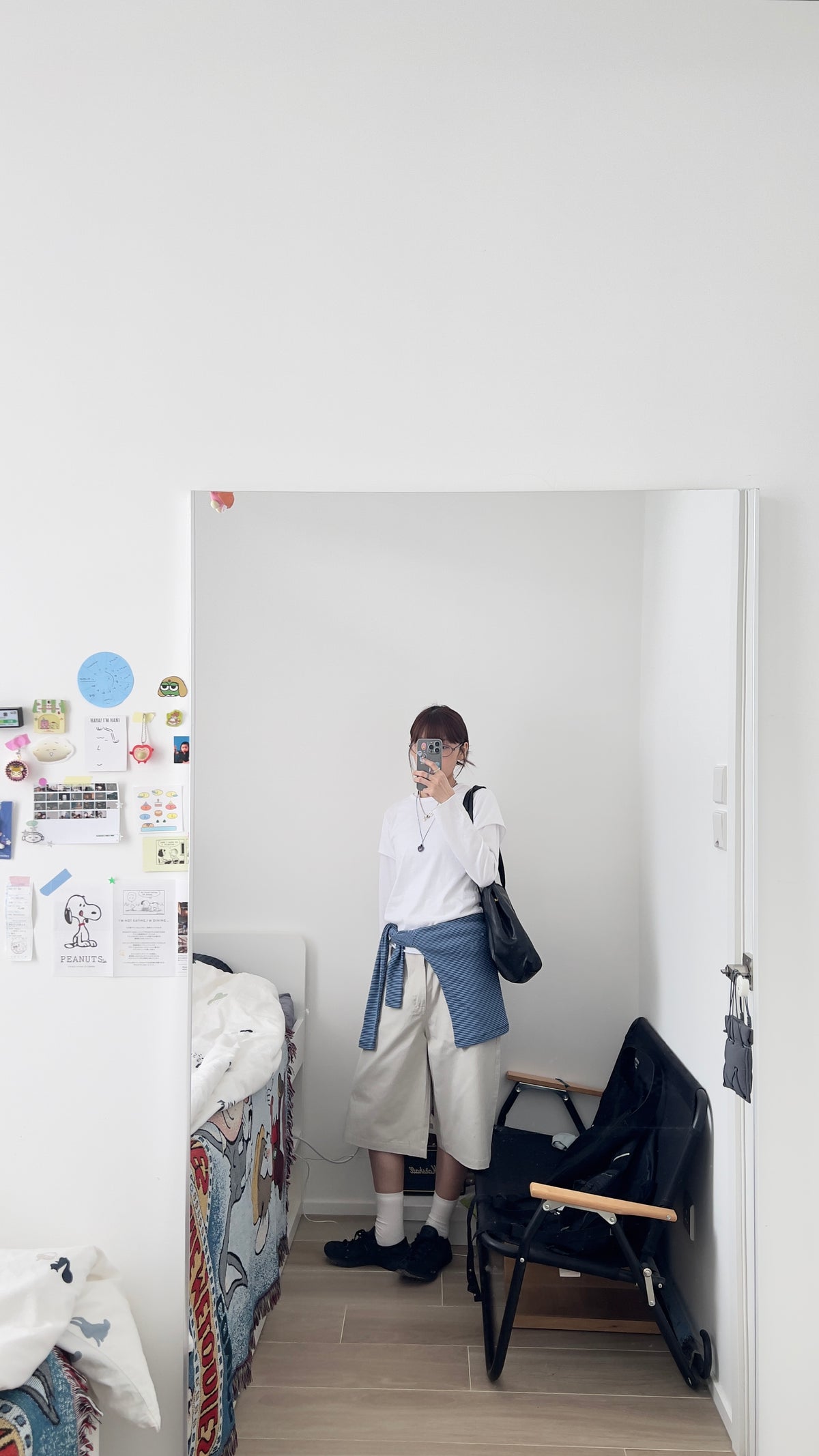 faye layered trim tee in white (pre-order)