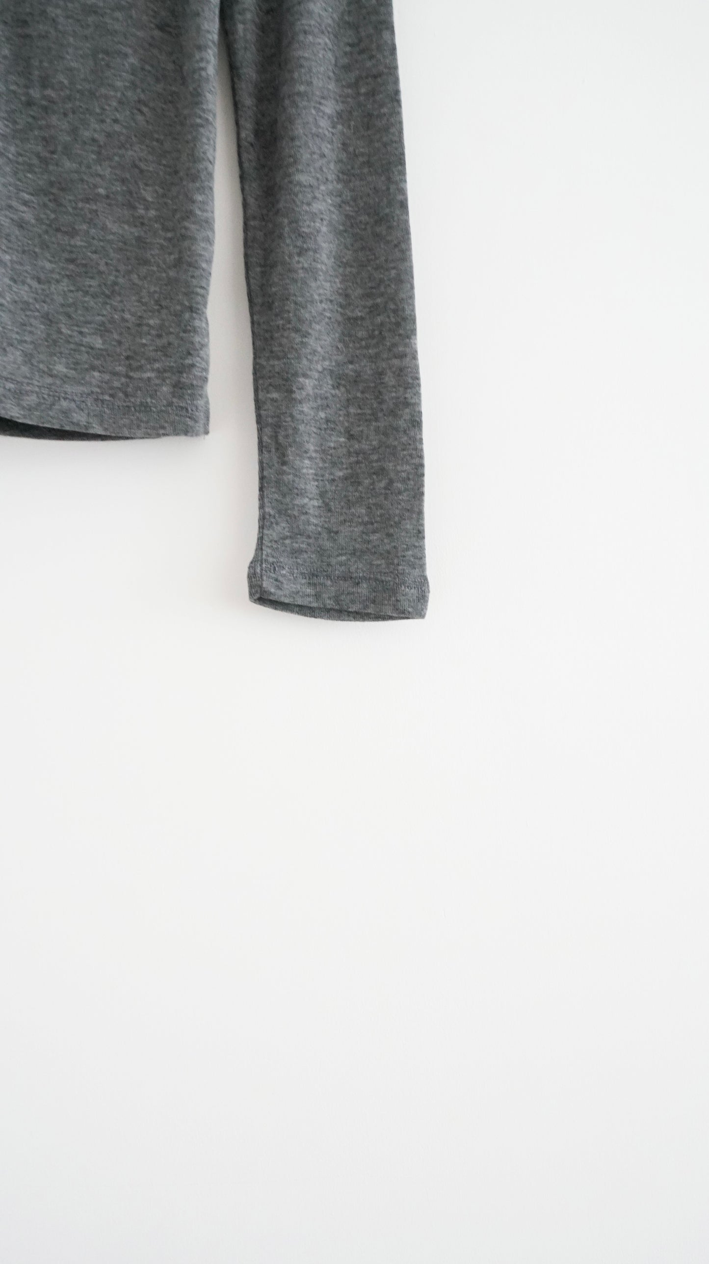 sheer silk top in grey (pre-order)