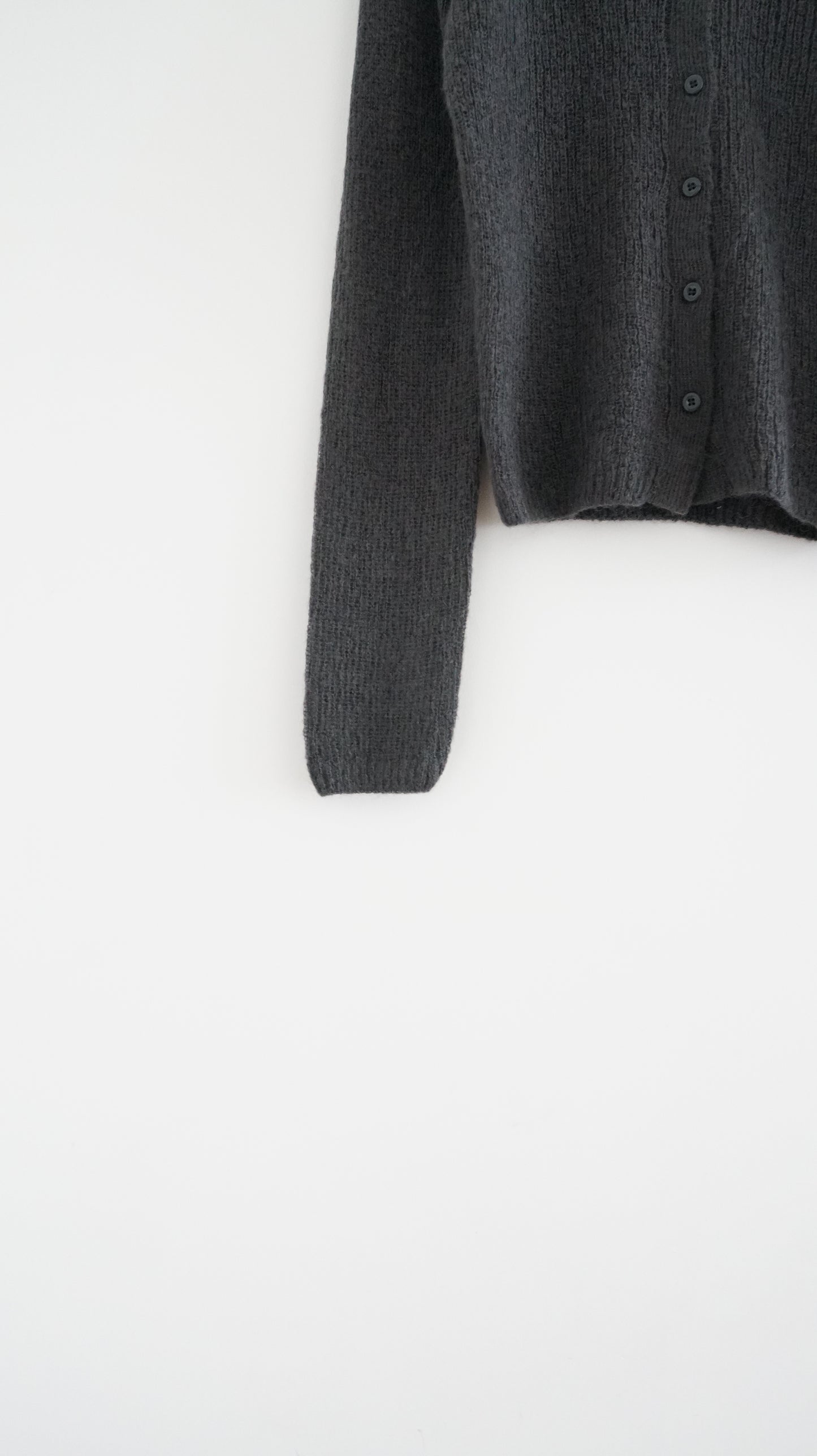 airy mohair shirt in charcoal (pre-order)