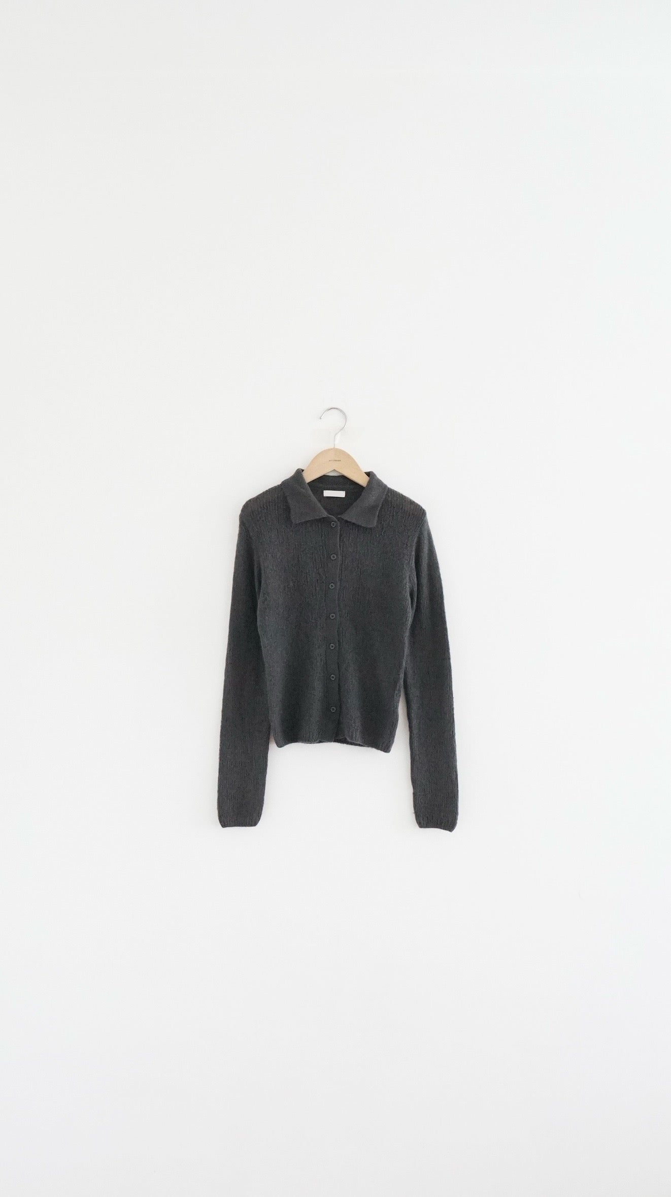 airy mohair shirt in charcoal (pre-order)