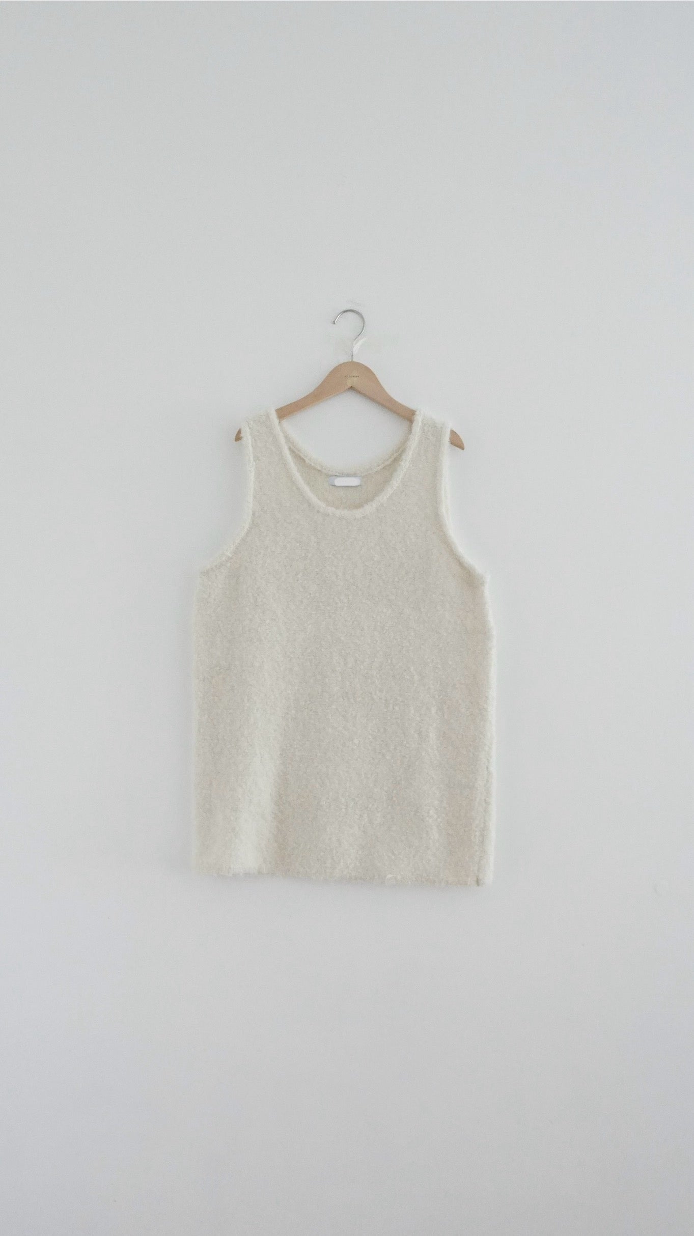 meeh winter long vest in ivory (pre-order)