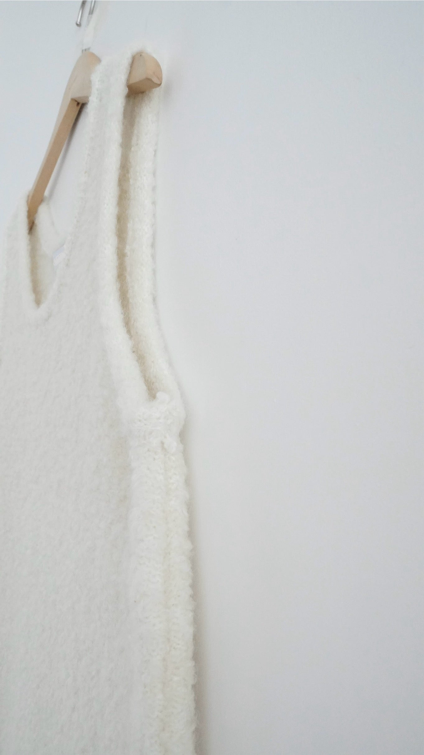 meeh winter long vest in ivory (pre-order)