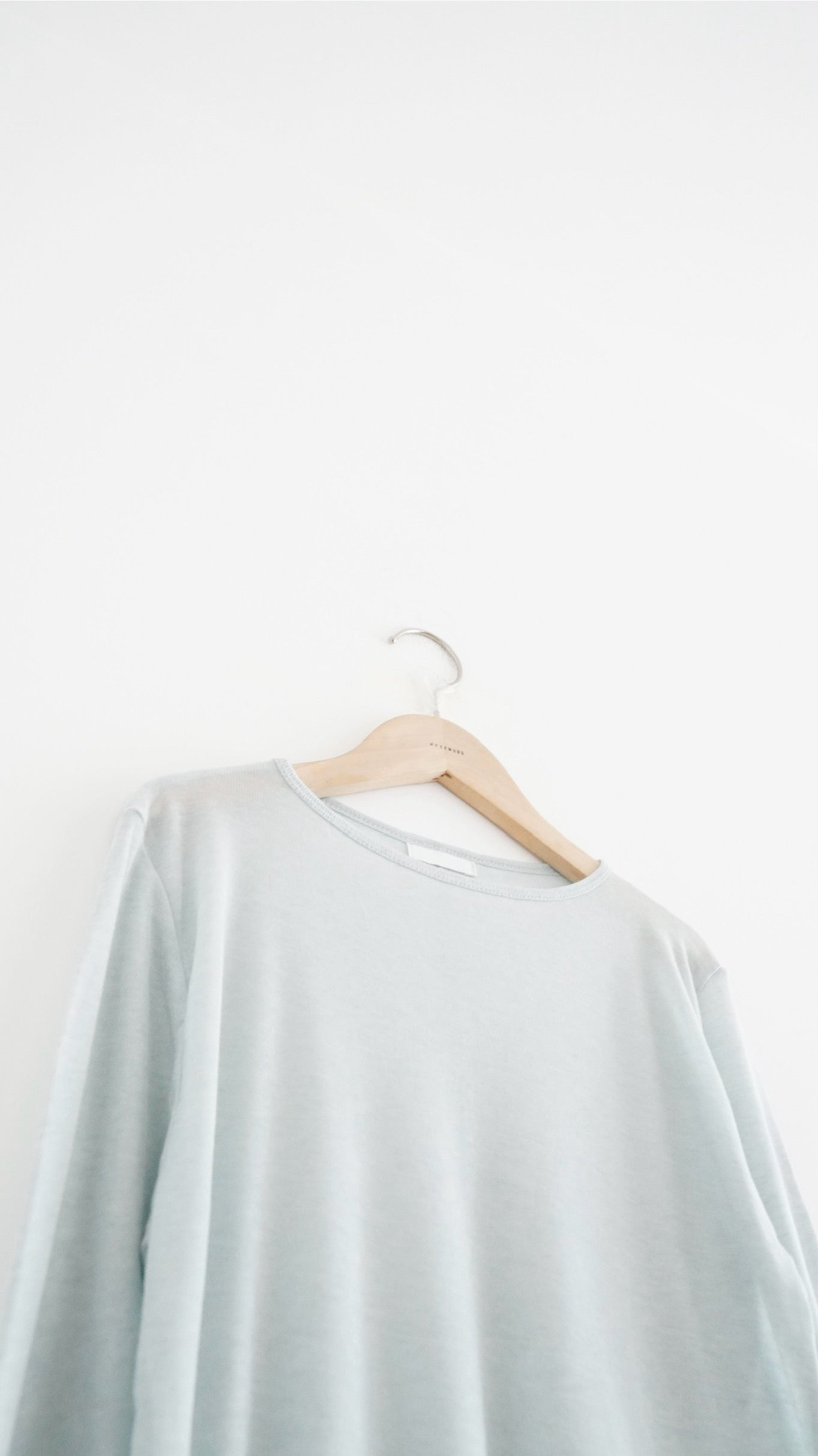 sheer silk top in baby-blue (pre-order)