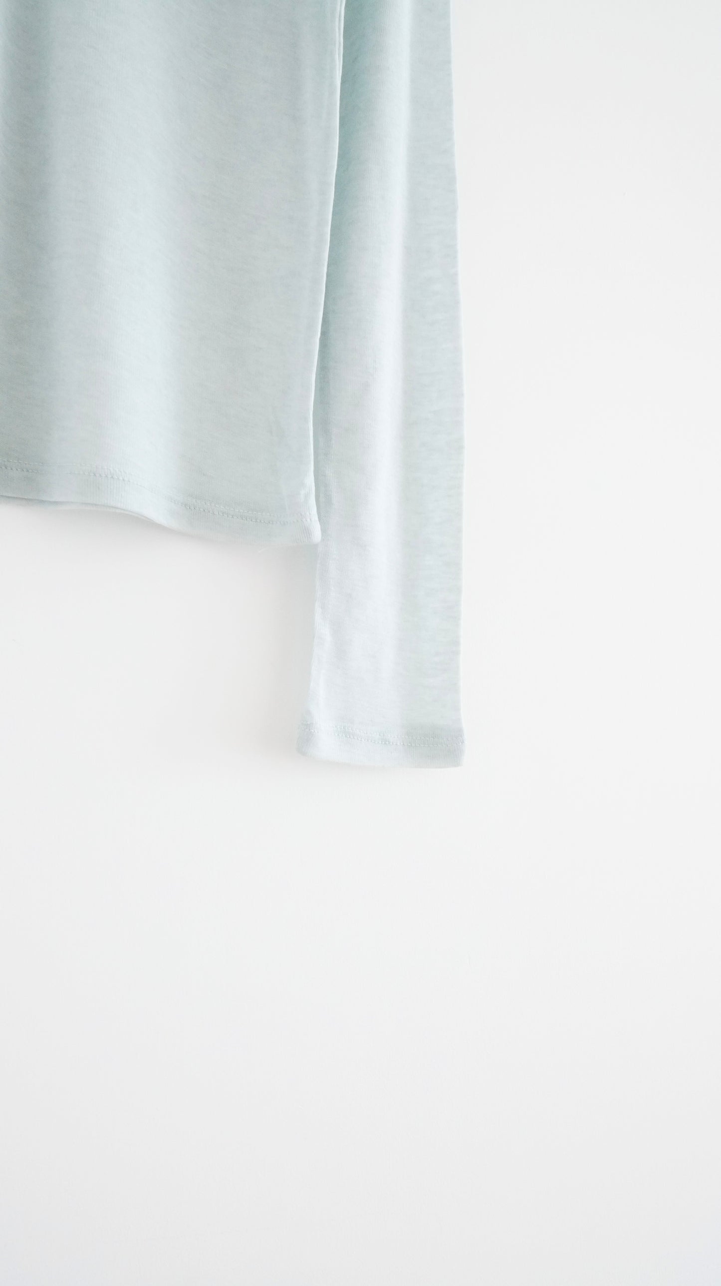 sheer silk top in baby-blue (pre-order)