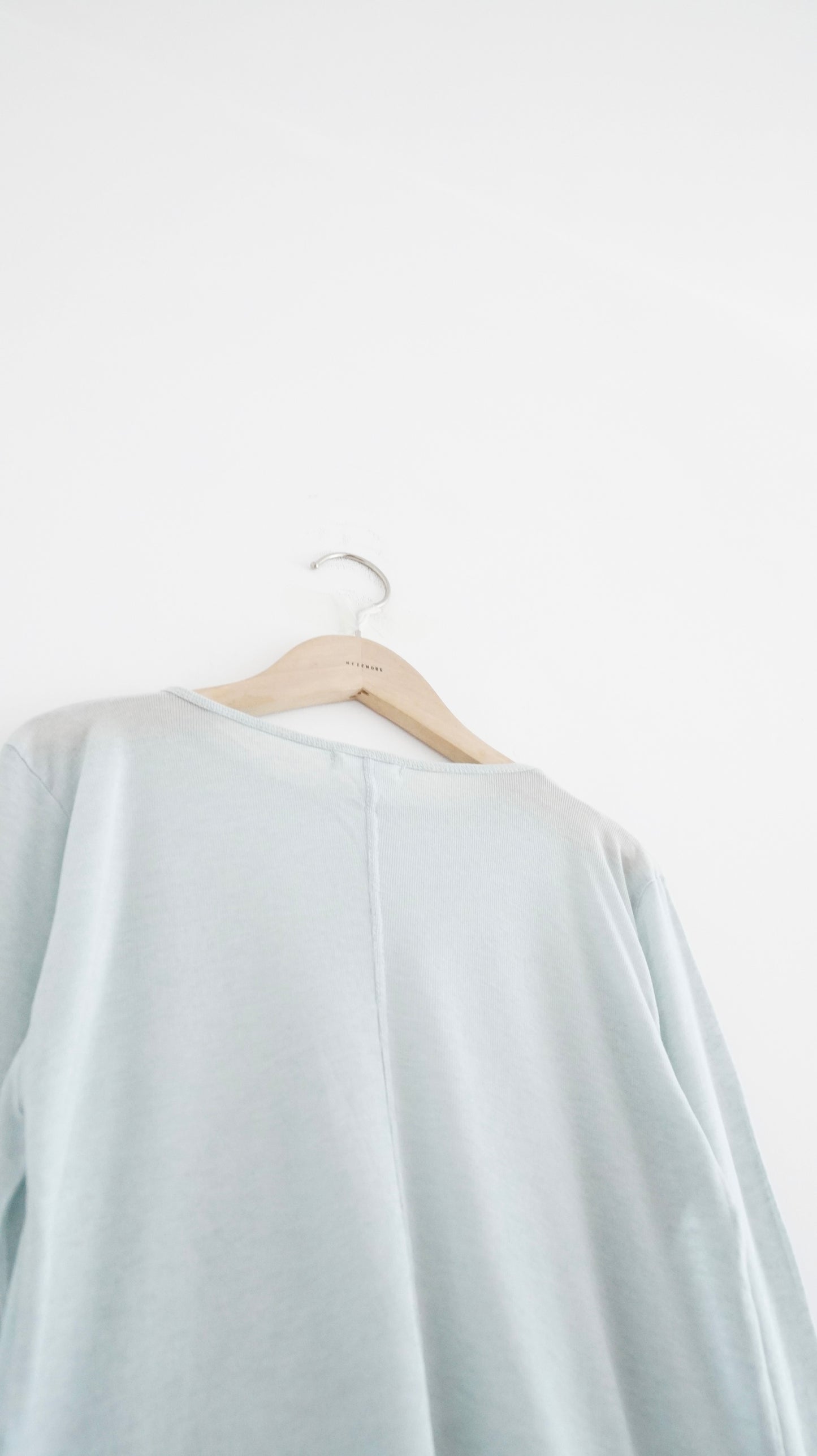 sheer silk top in baby-blue (pre-order)