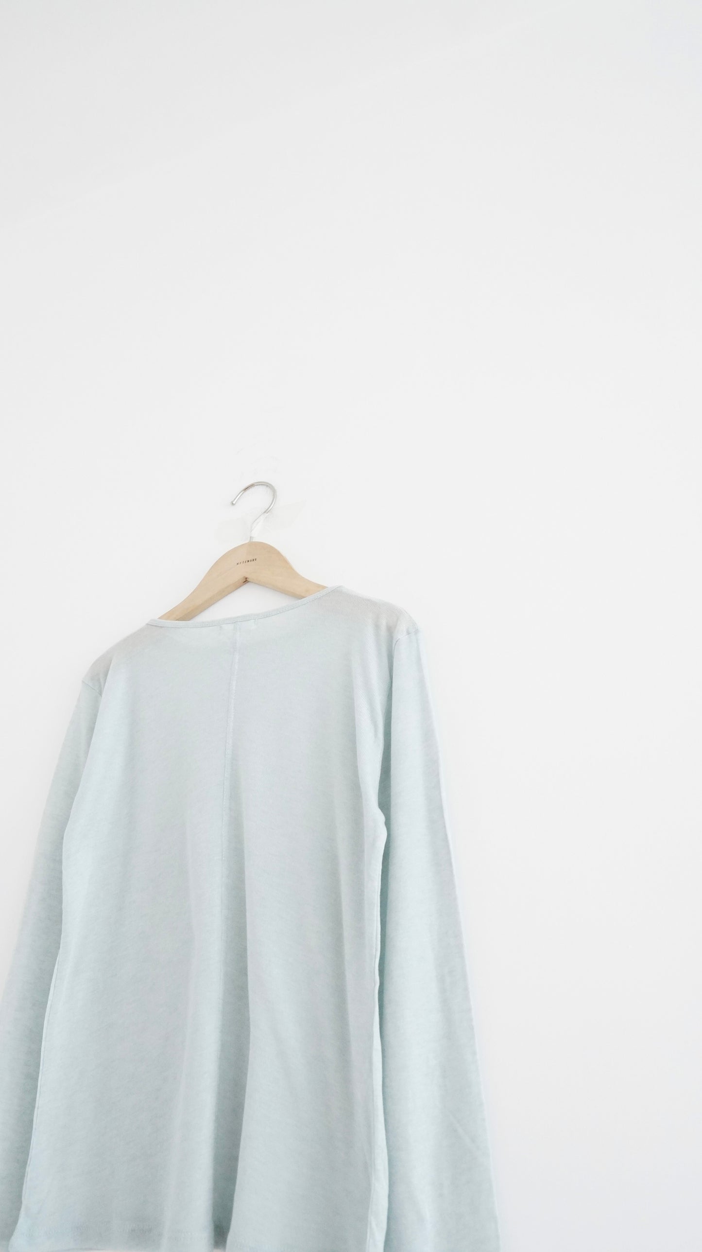 sheer silk top in baby-blue (pre-order)