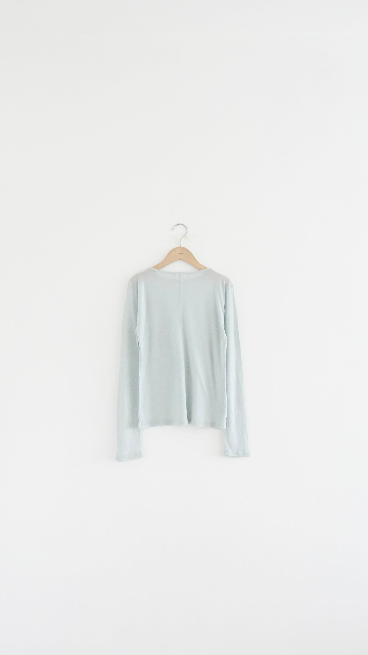 sheer silk top in baby-blue (pre-order)