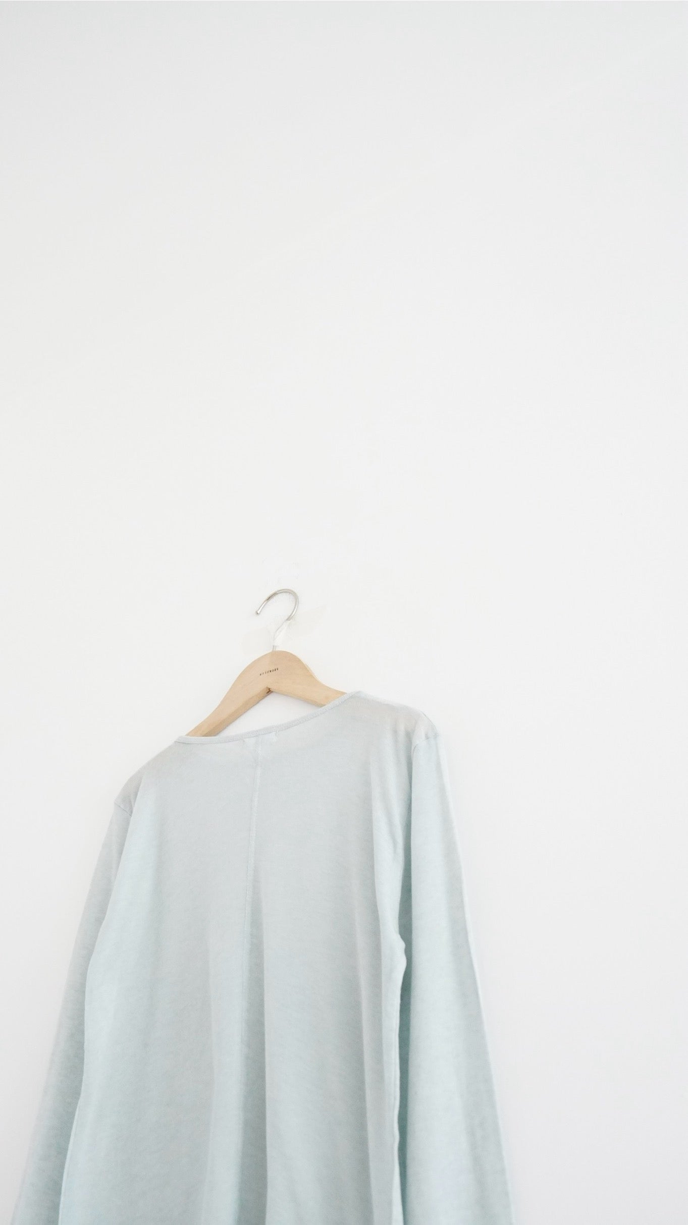 sheer silk top in baby-blue (pre-order)