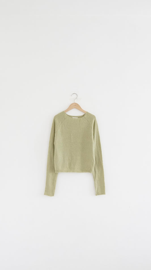 lyon horn-sleeve knit in greenery