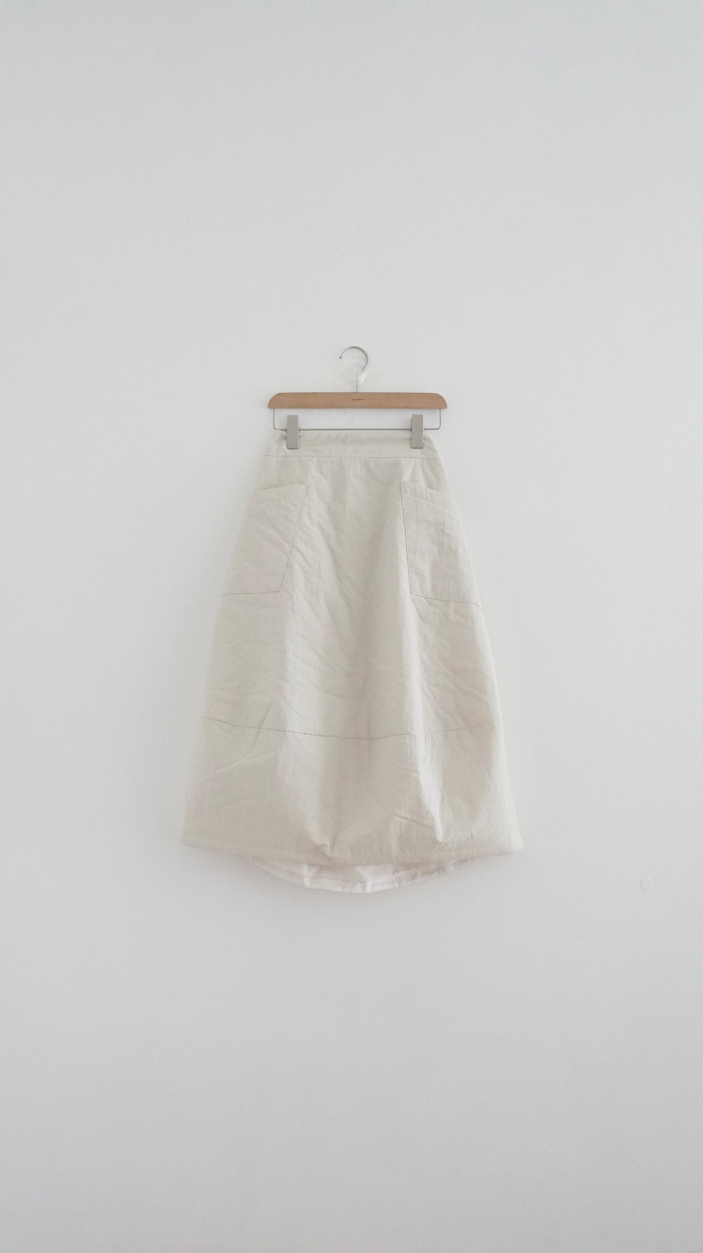 airy cocoon skirt in ivory (pre-order)