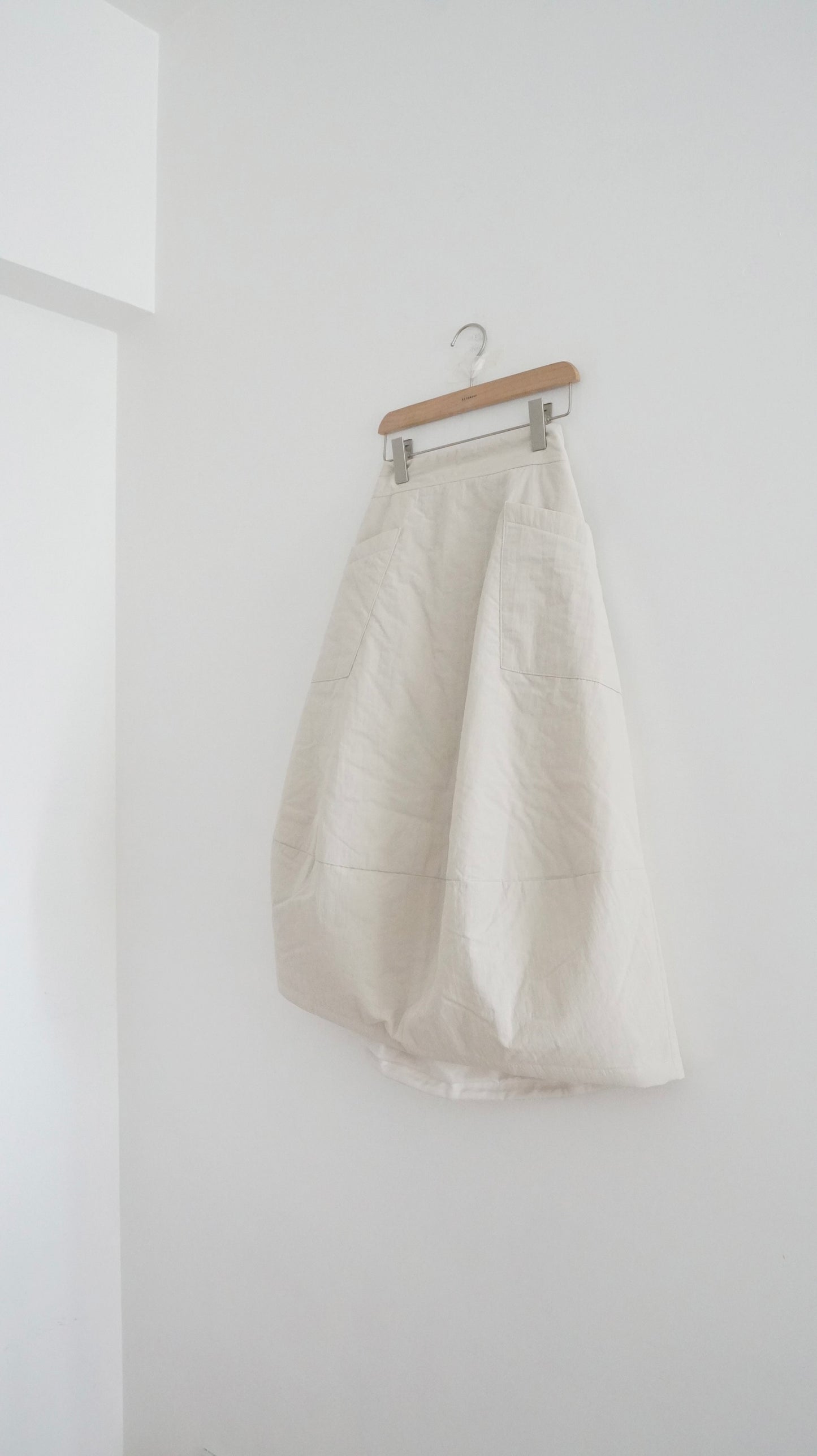 airy cocoon skirt in ivory (pre-order)