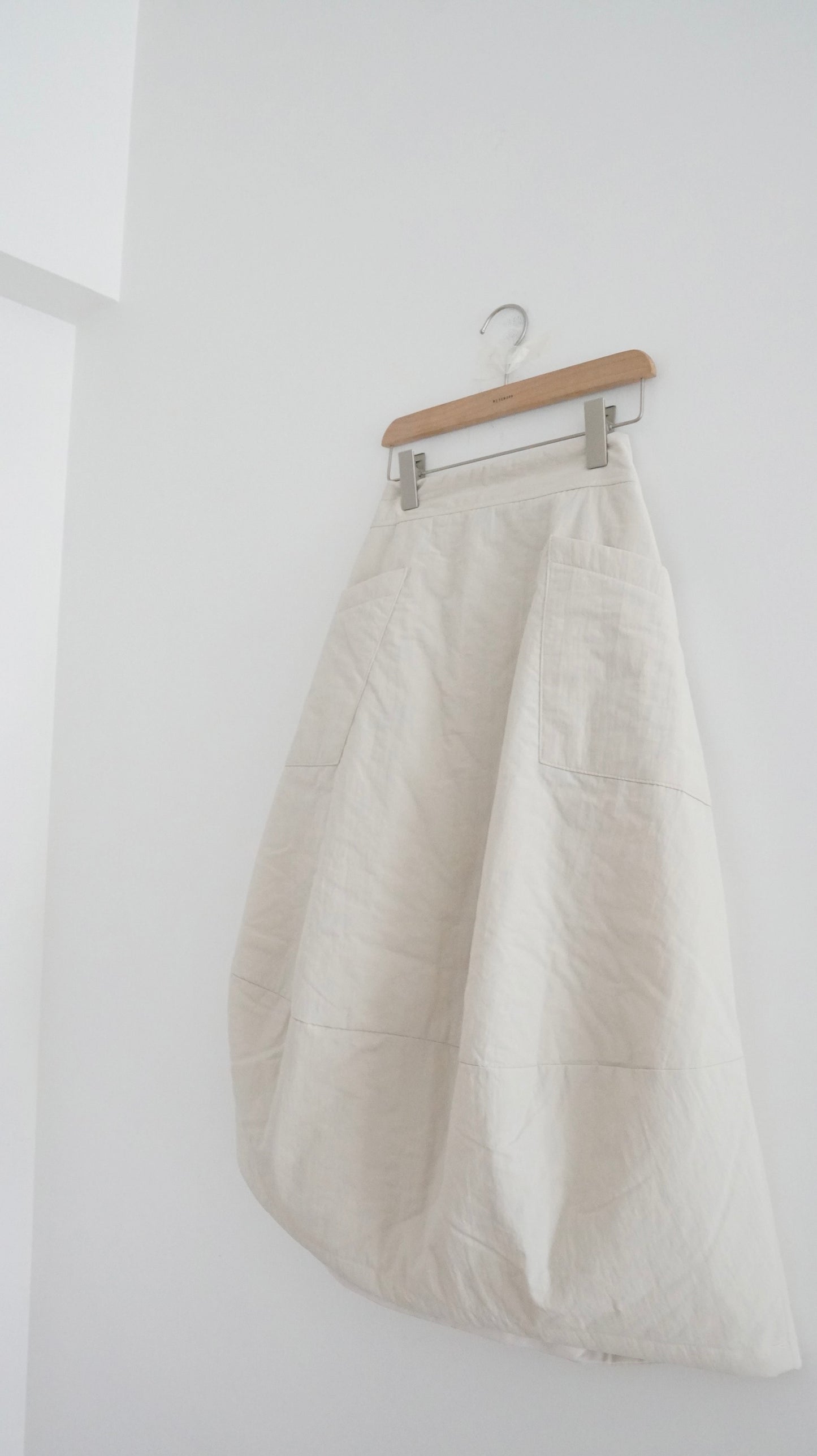 airy cocoon skirt in ivory (pre-order)