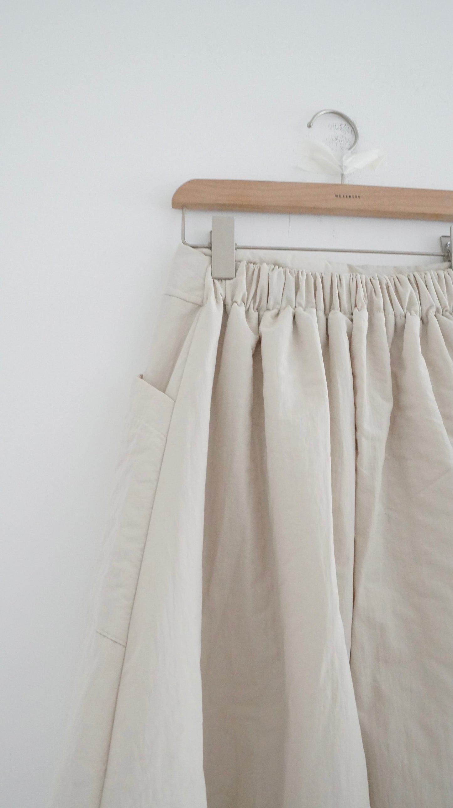 airy cocoon skirt in ivory (pre-order)