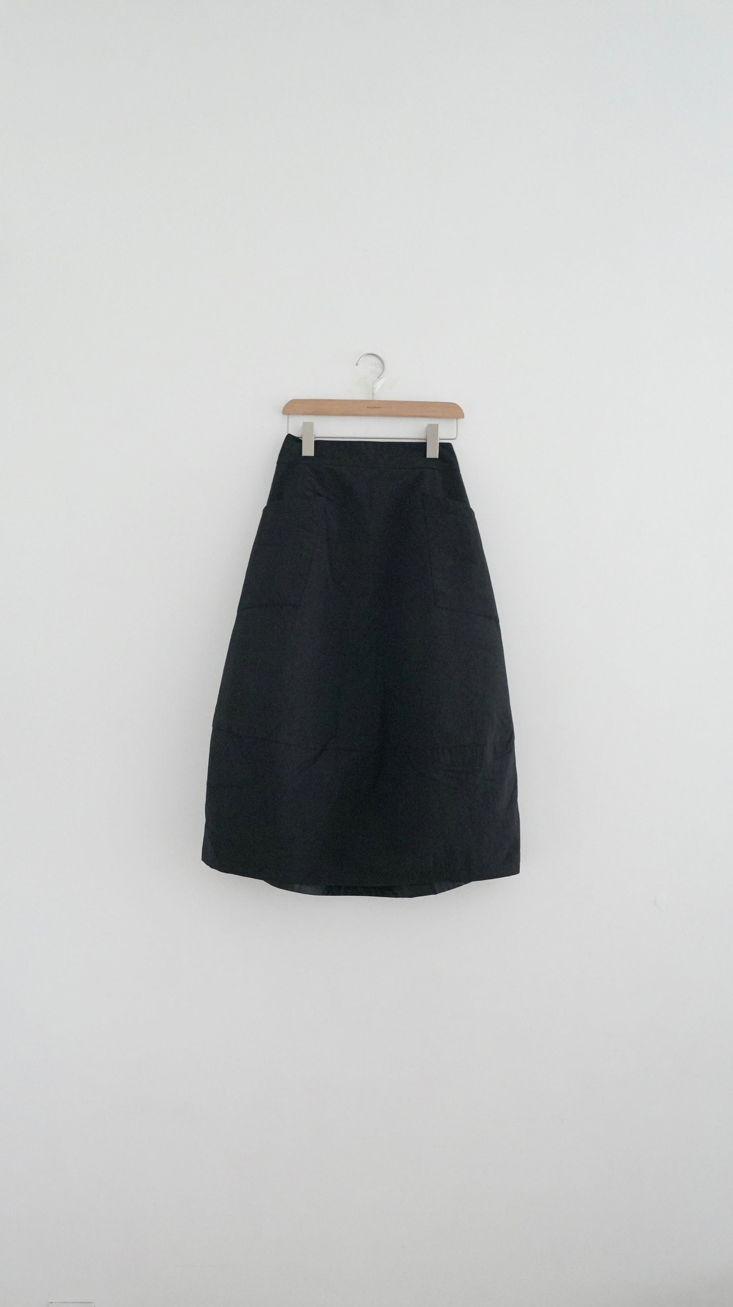 airy cocoon skirt in black (pre-order)