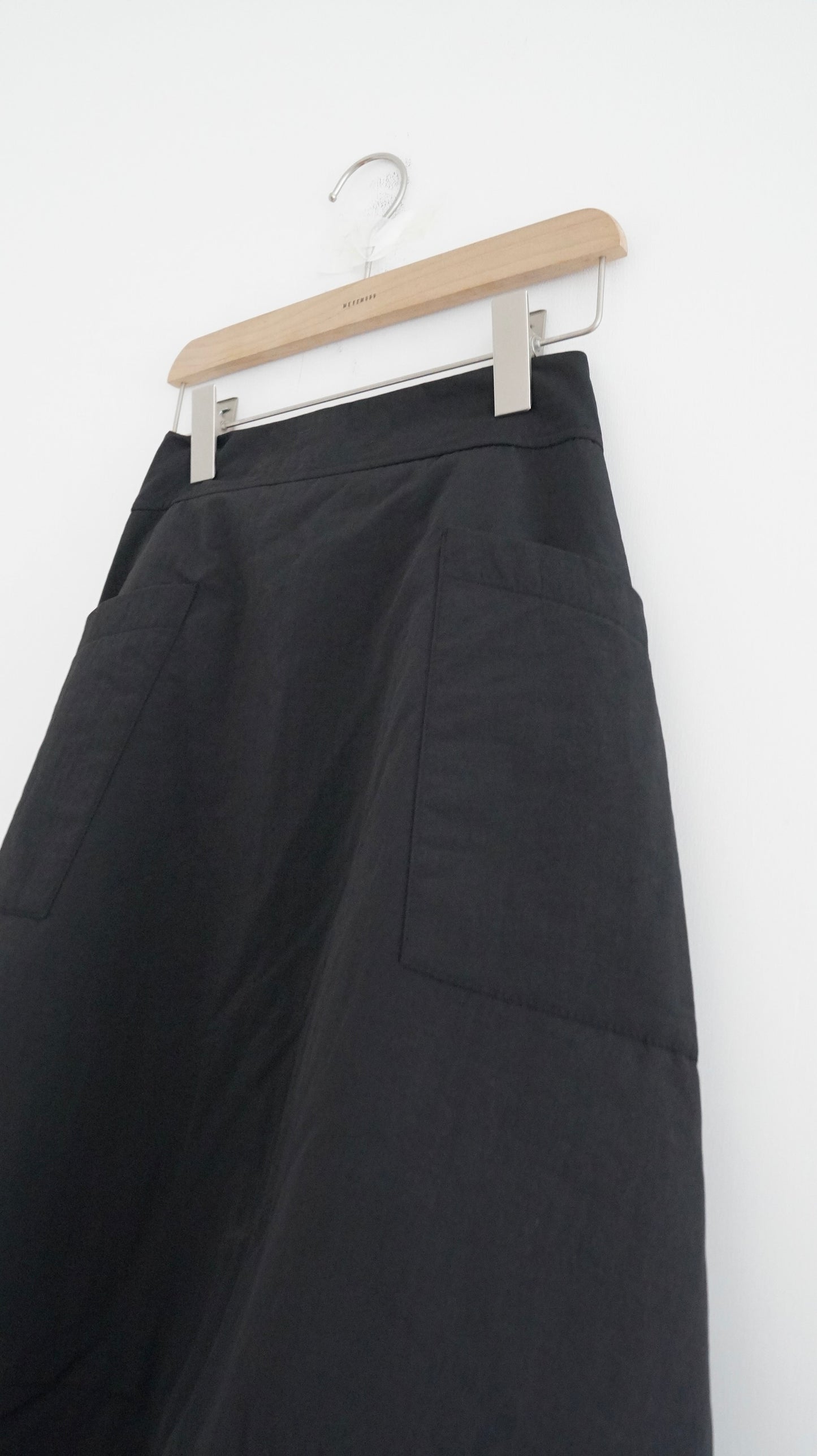 airy cocoon skirt in black (pre-order)