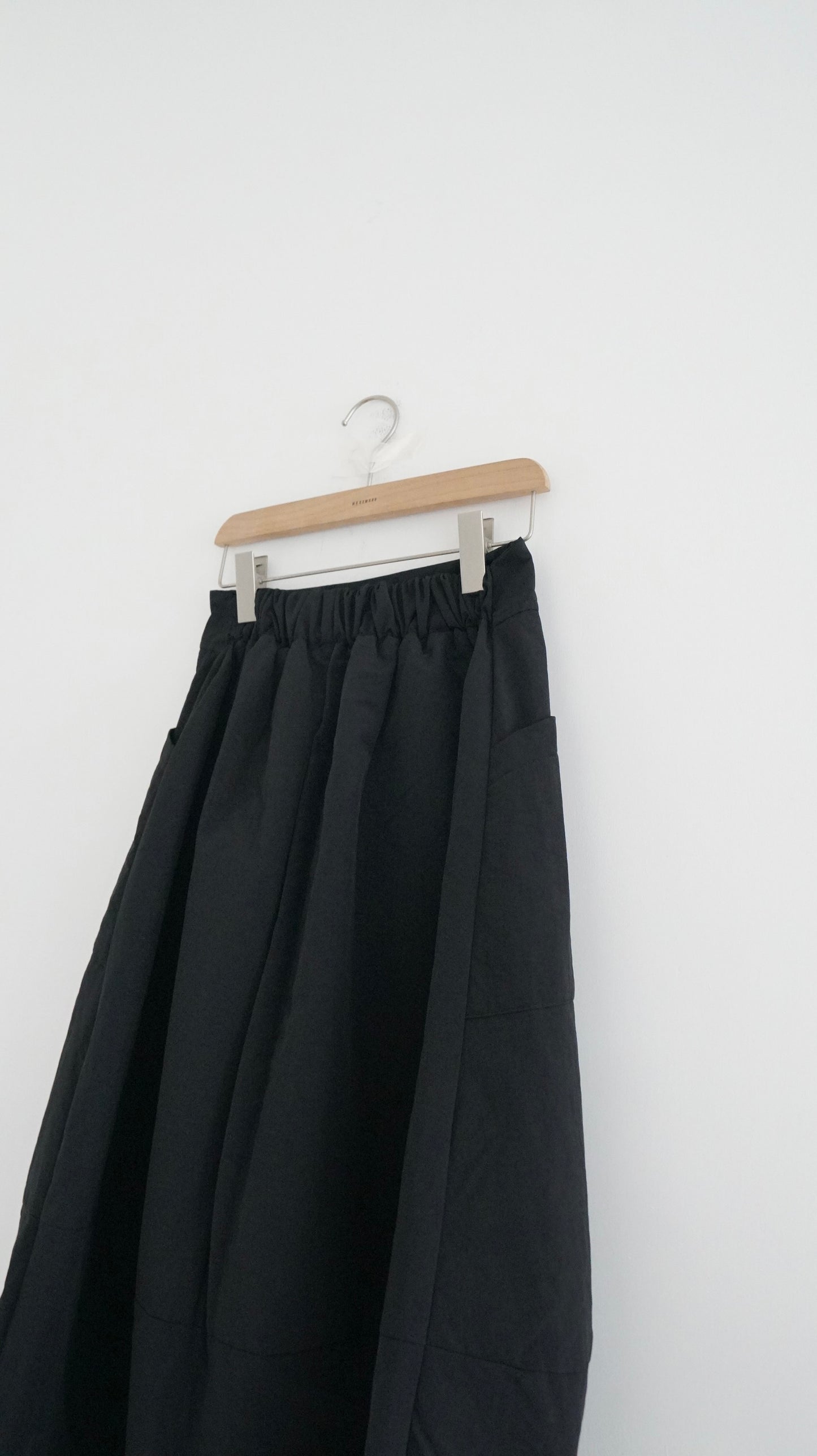 airy cocoon skirt in black (pre-order)