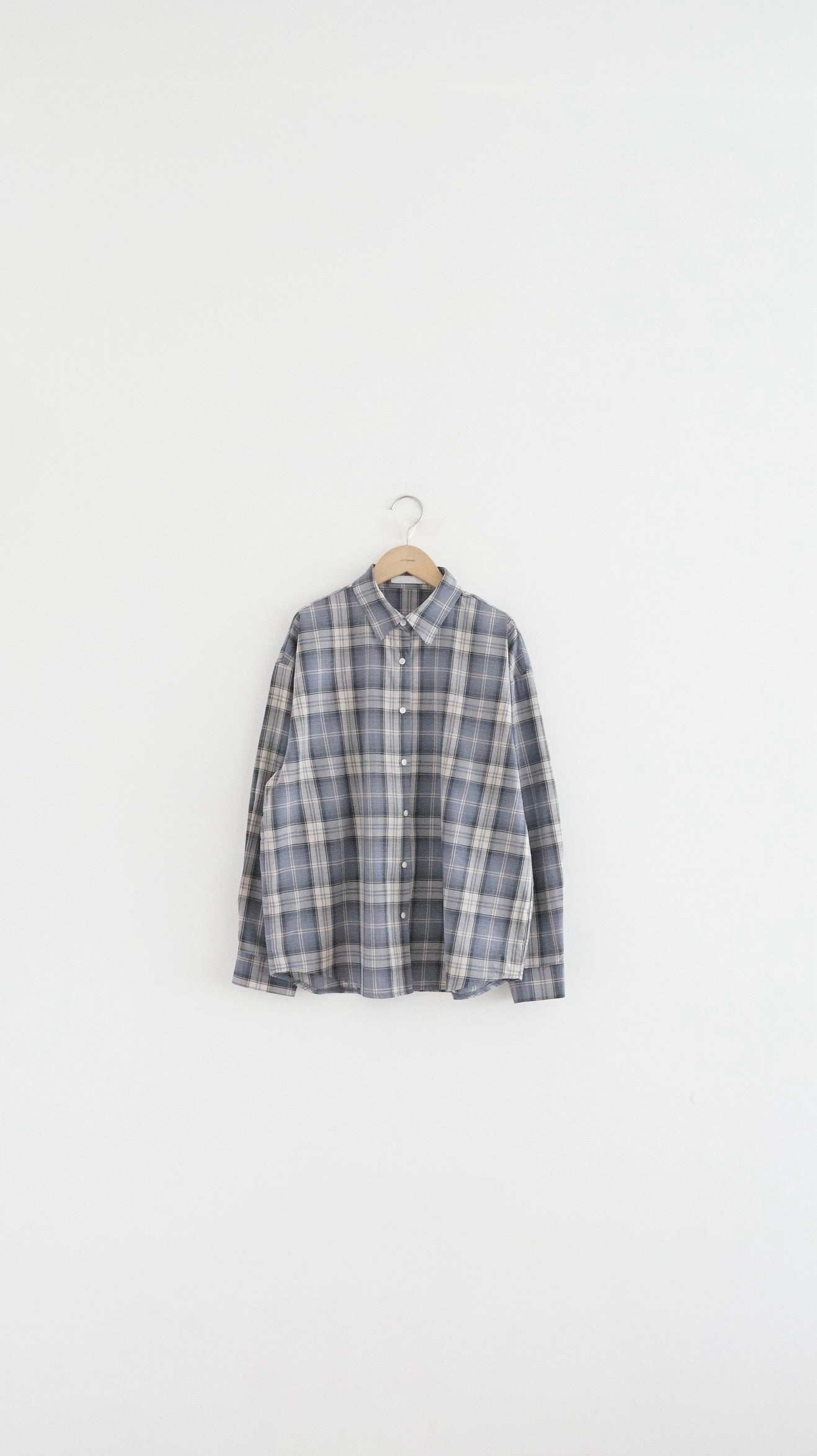 refined check shirt in light glaucous (pre-order)