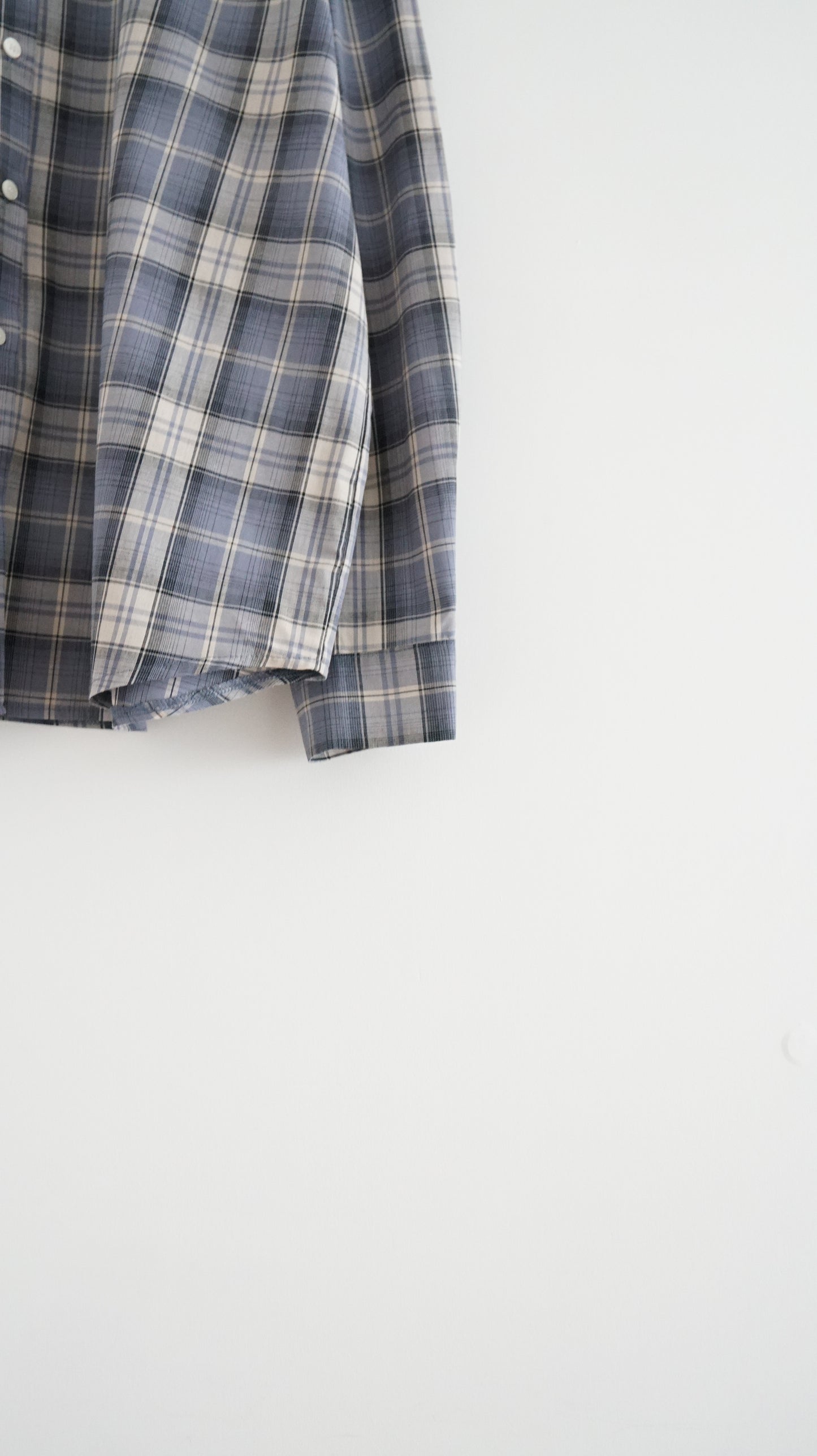 refined check shirt in light glaucous (pre-order)