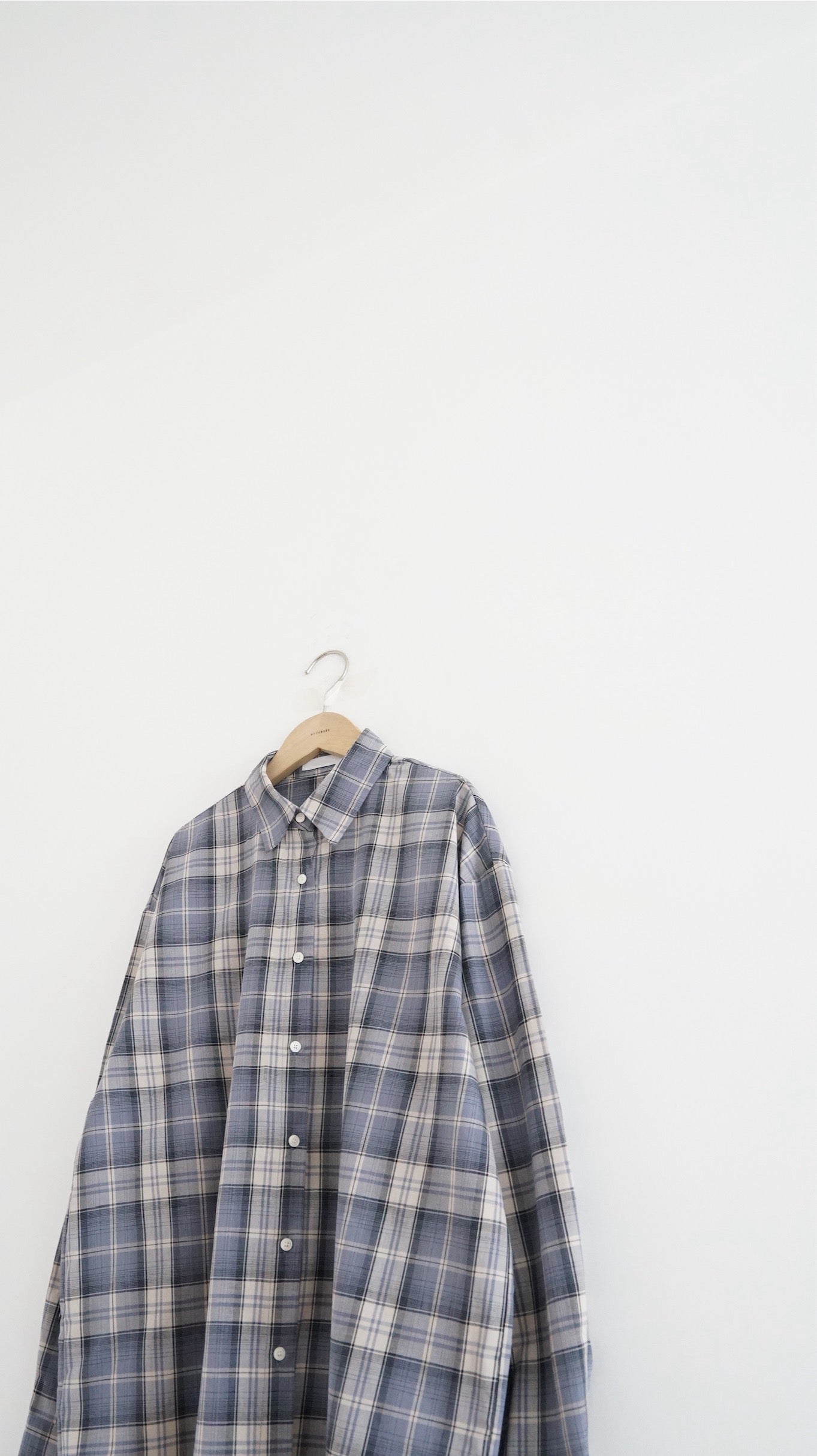 refined check shirt in light glaucous (pre-order)