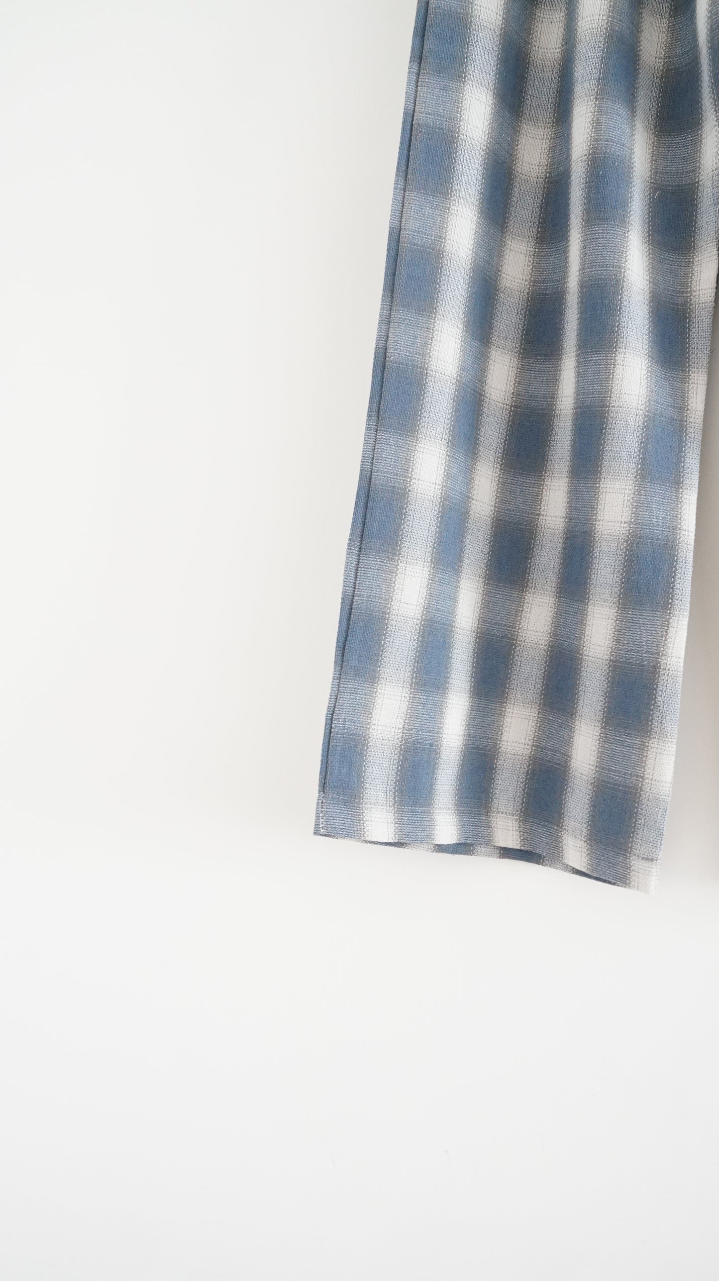 plaid lounge trousers in navy (pre-order)