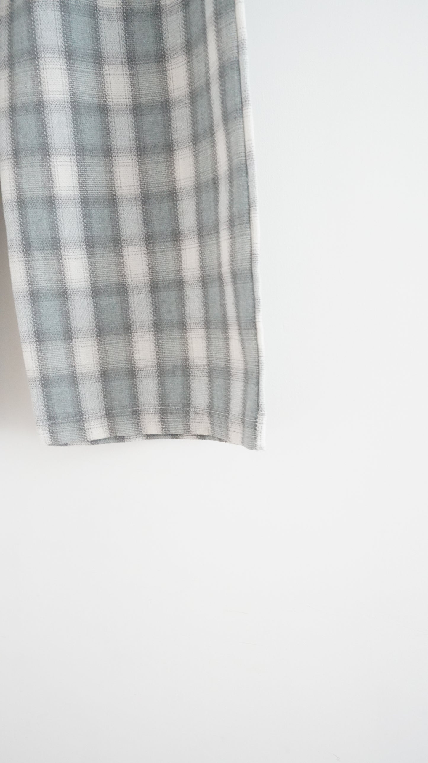 plaid lounge trousers in mint (pre-order)