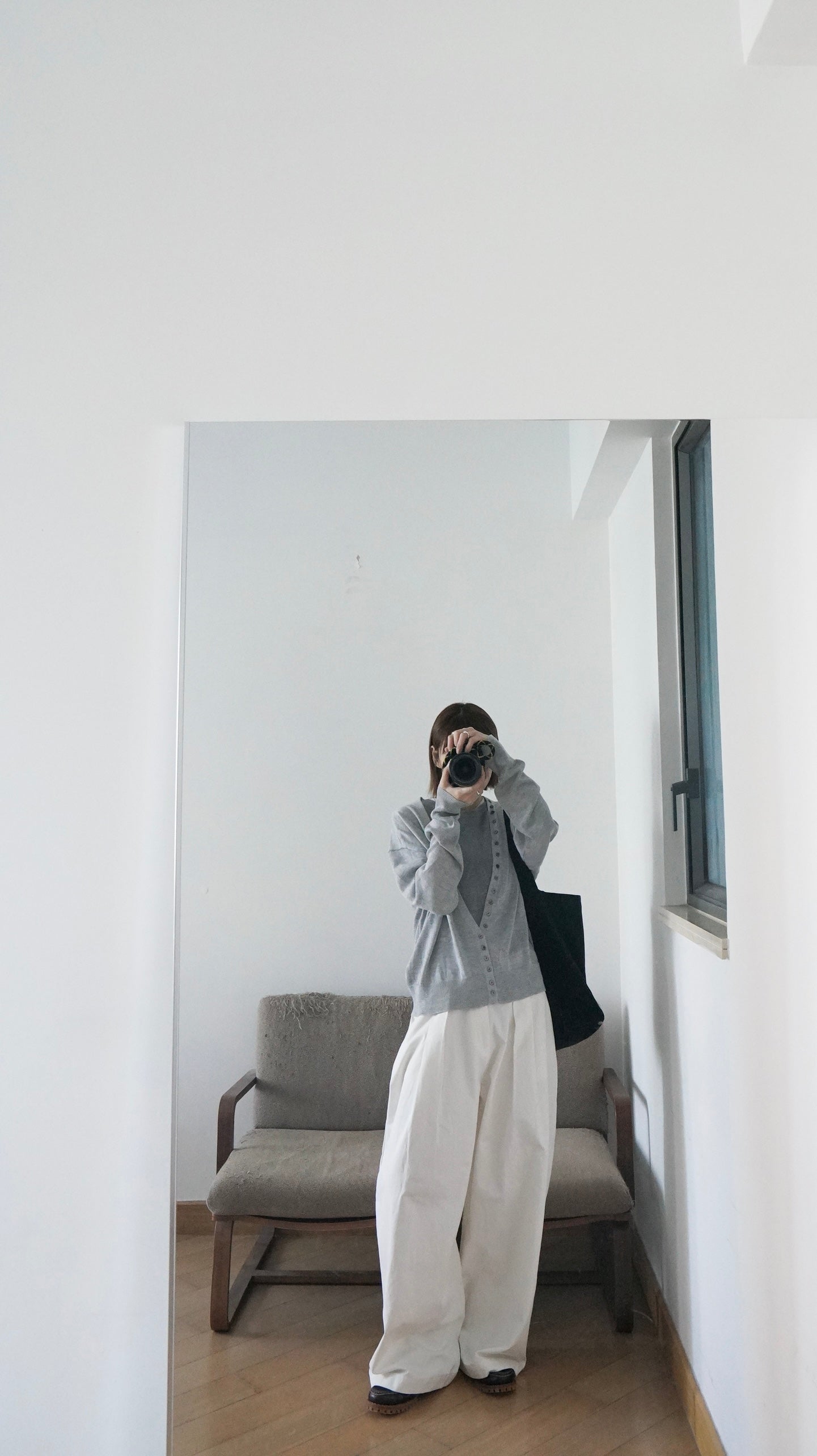 cocoon pleat trousers in white (pre-order)