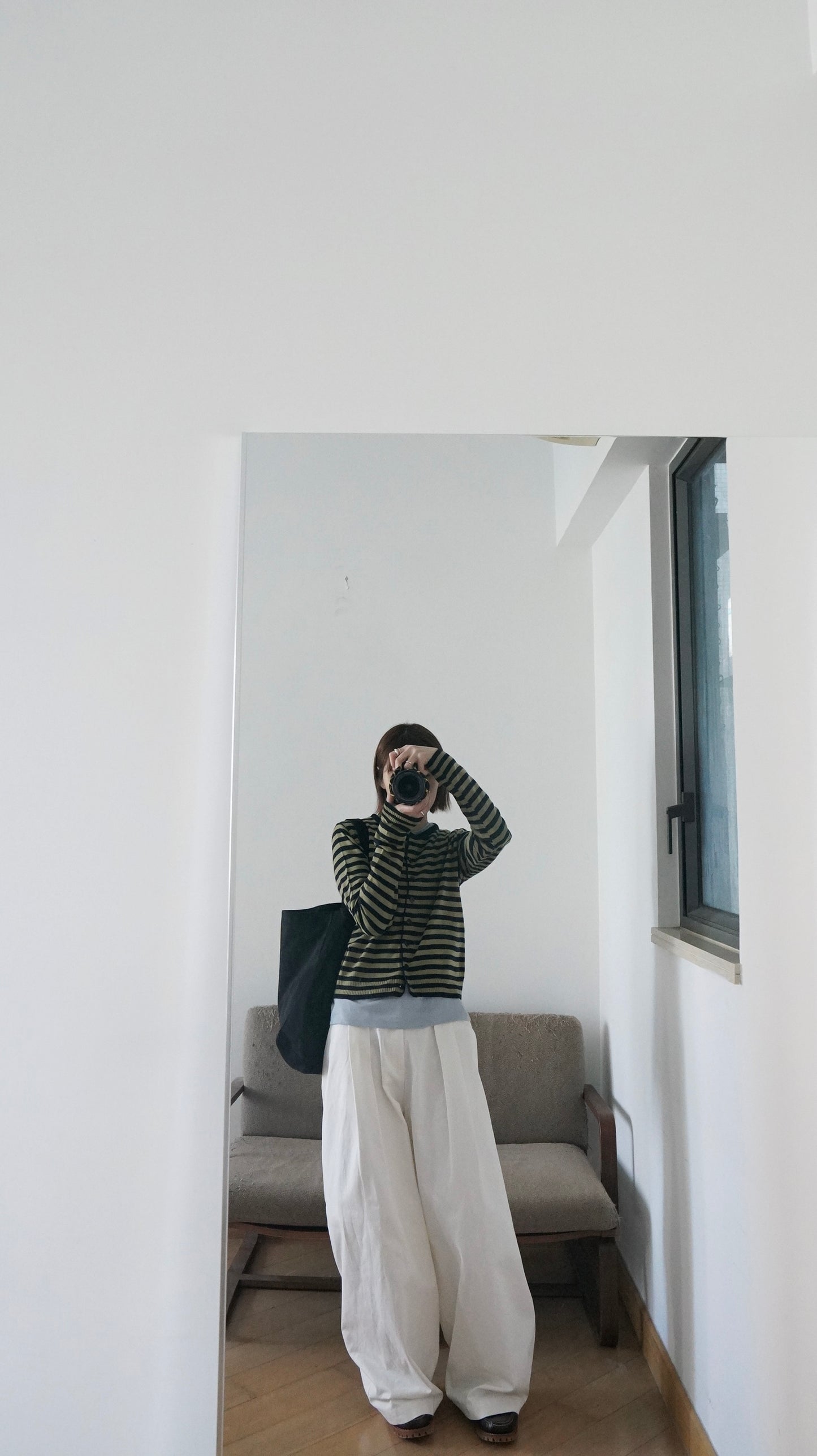 cocoon pleat trousers in white (pre-order)