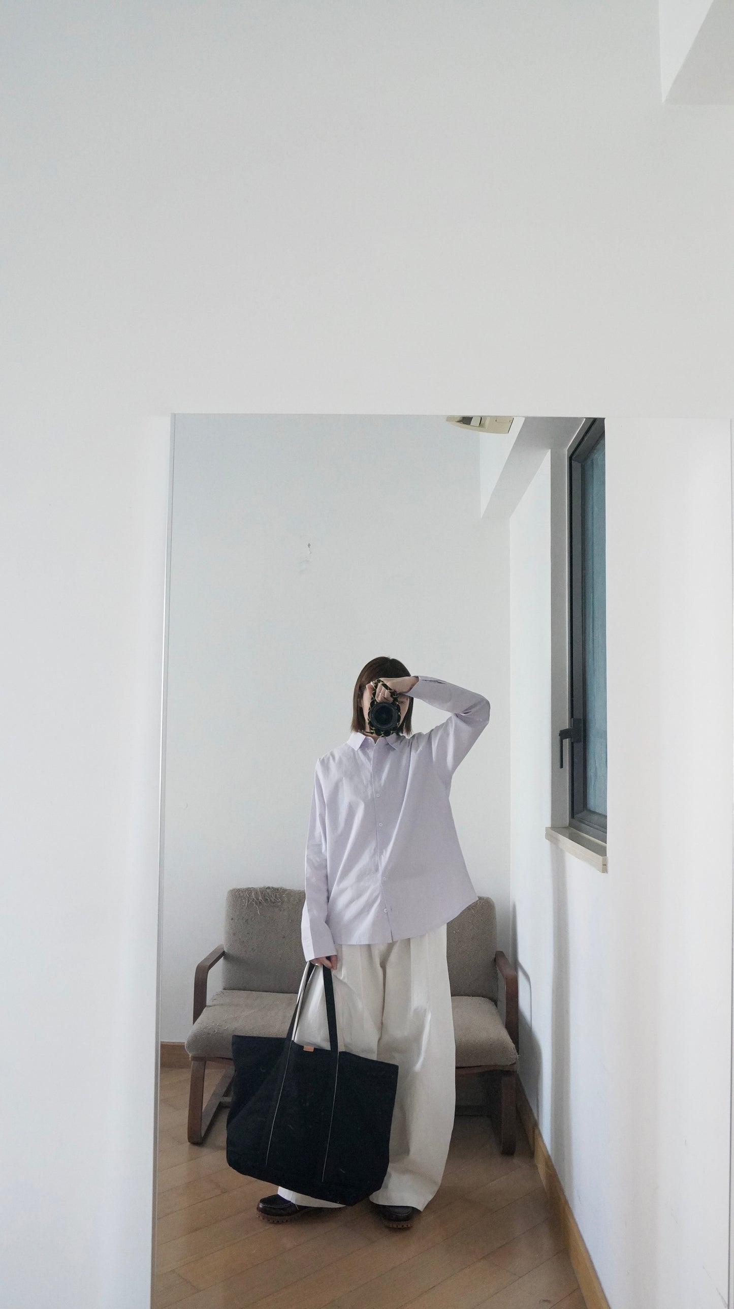 cocoon pleat trousers in white (pre-order)