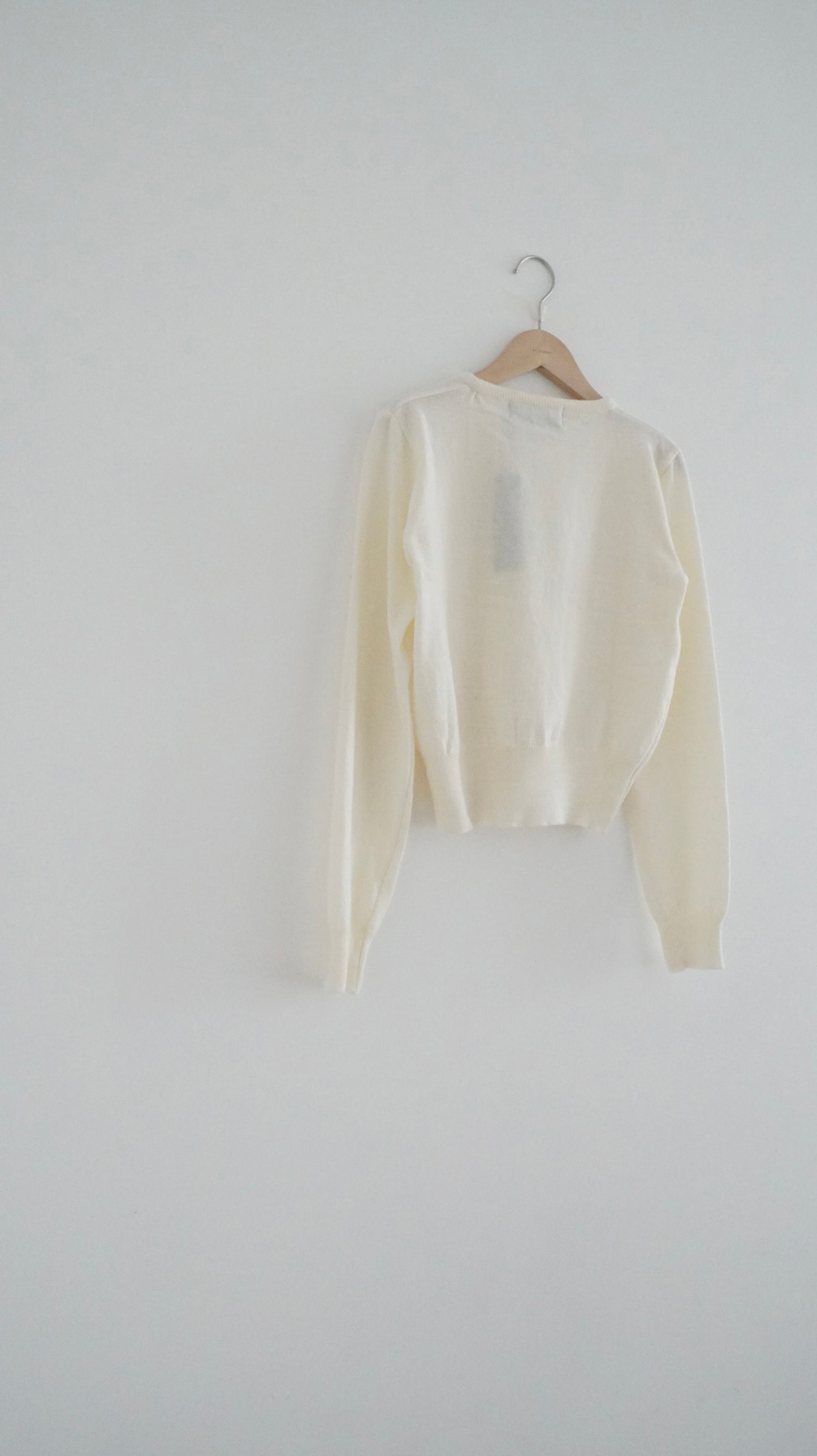 classic cashmere knit top in ivory (must have) (pre-order)