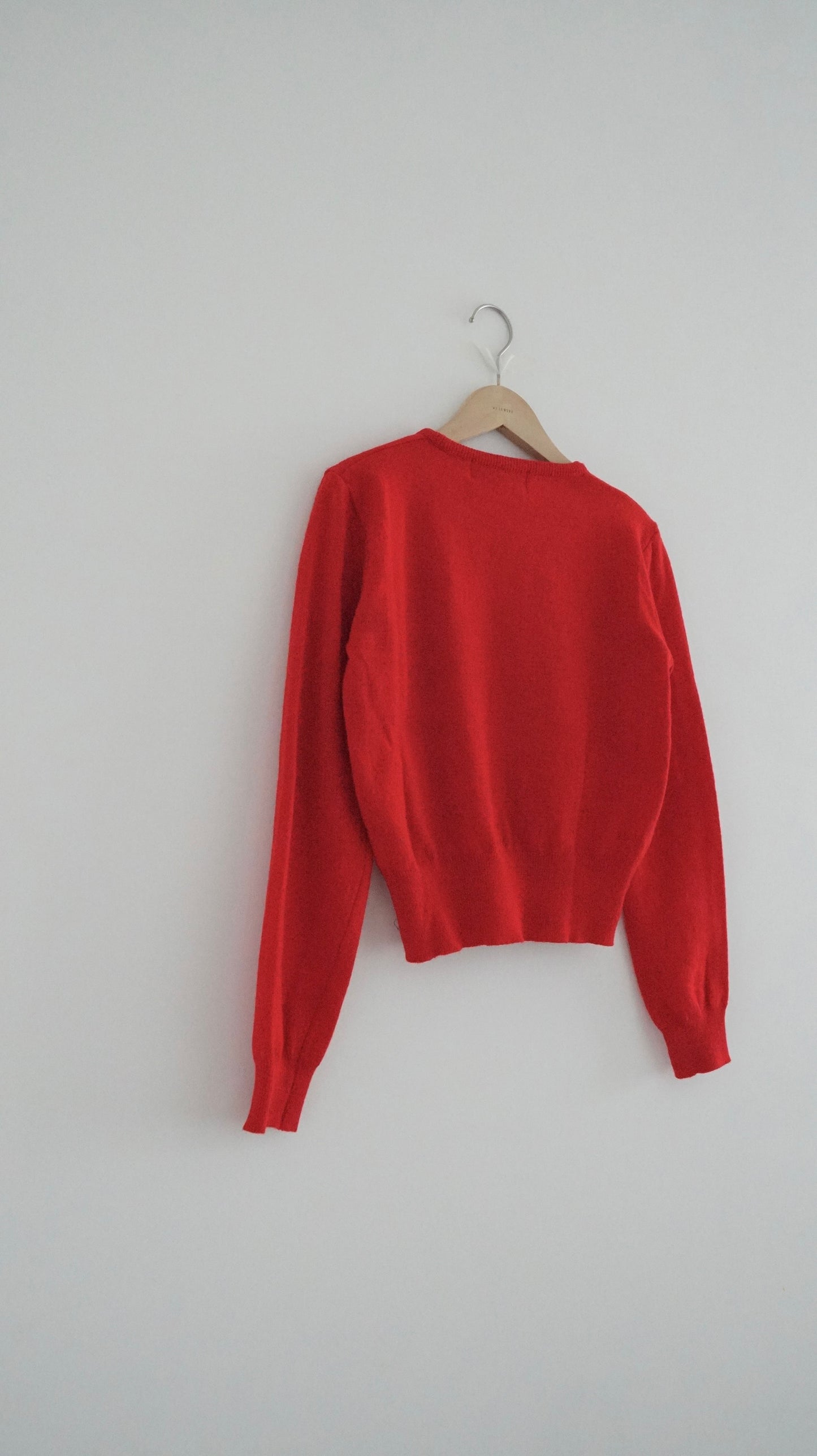 classic cashmere knit top in red (must have) (pre-order)