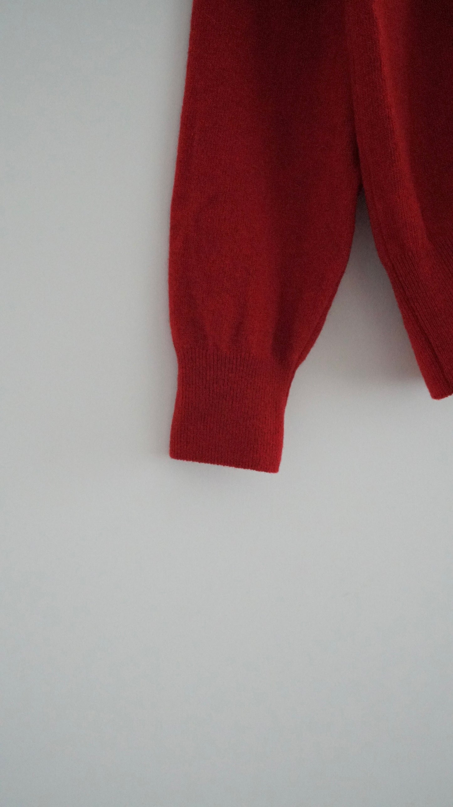 v-neck wool sweater in red (pre-order)