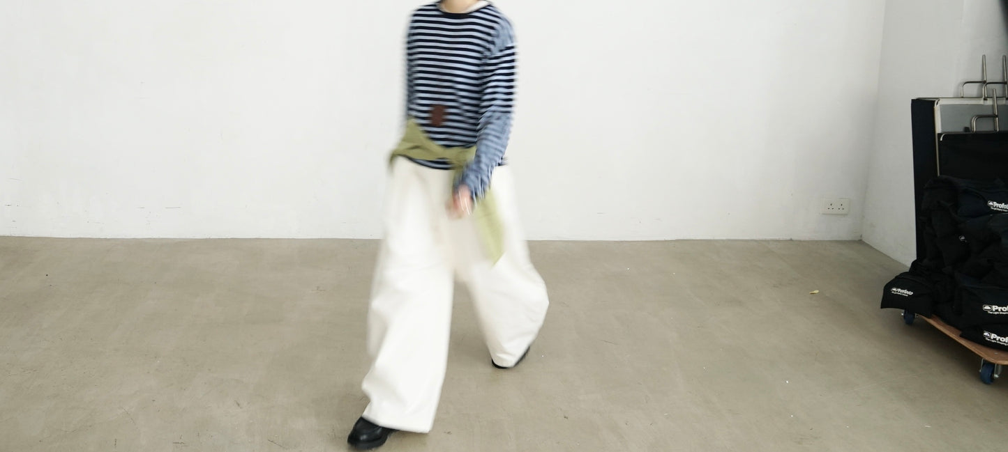 minimalist striped sweater in navy (pre-order)