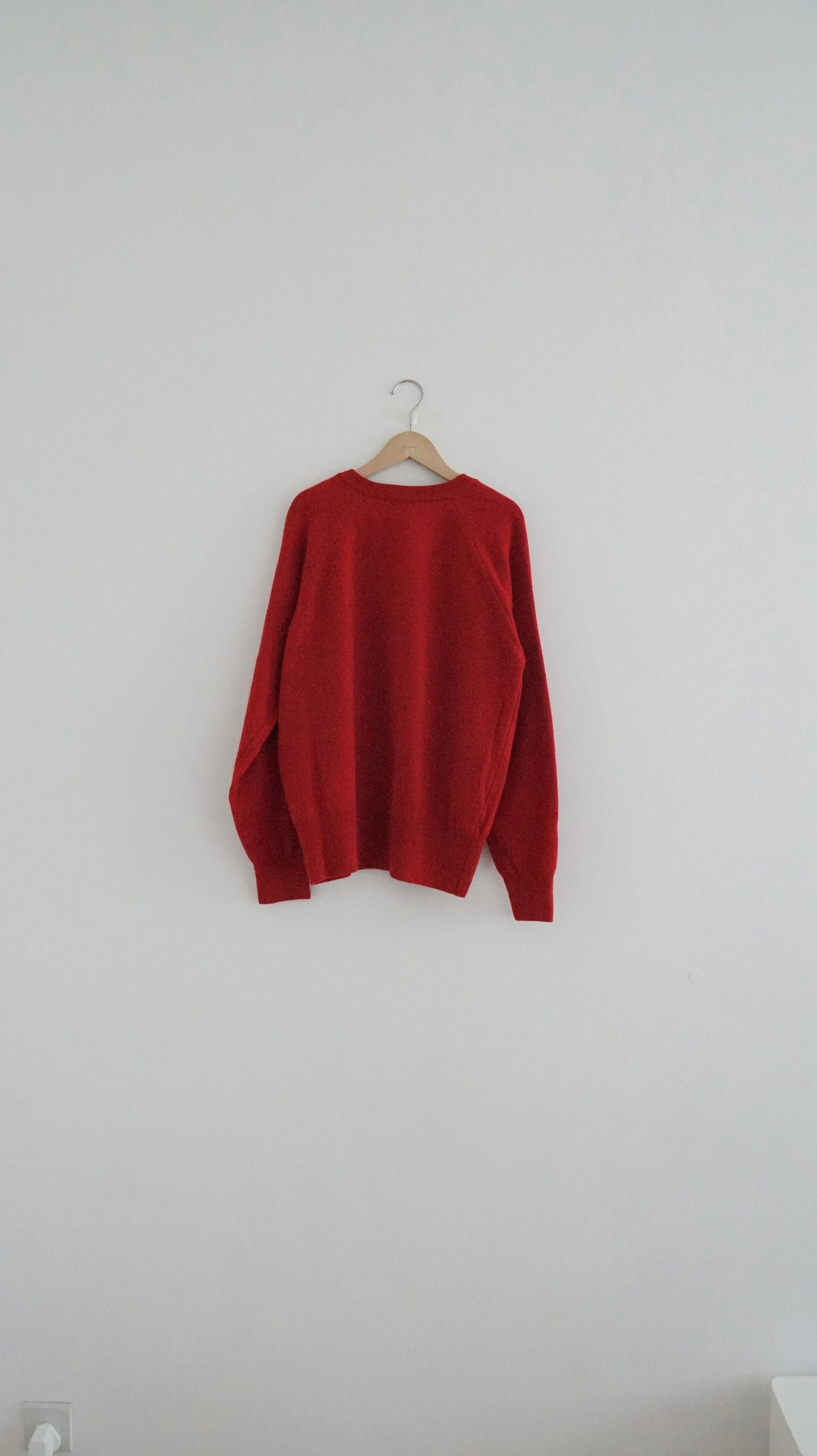 v-neck wool sweater in red (pre-order)