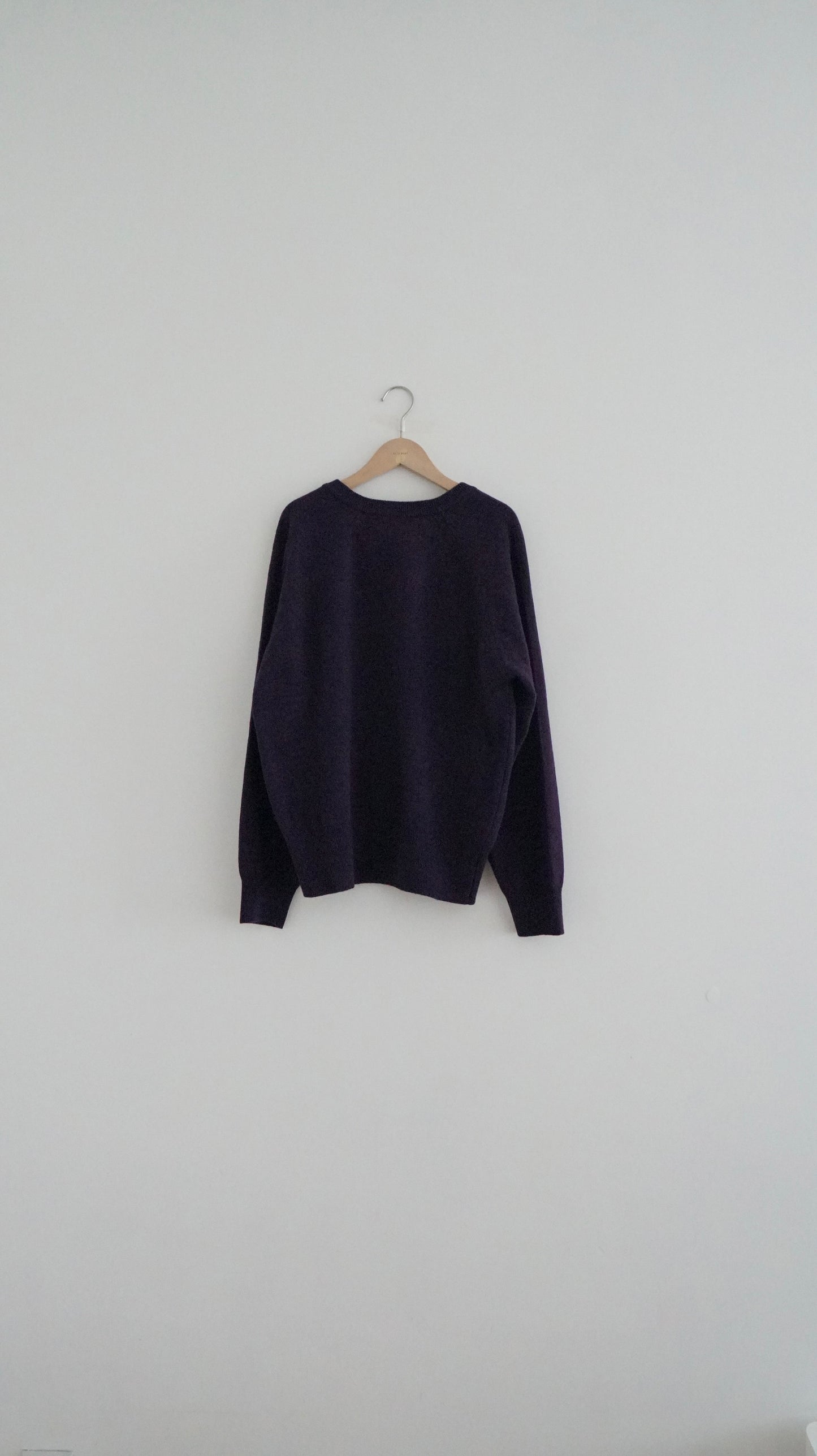 v-neck wool top in purple (pre-order)