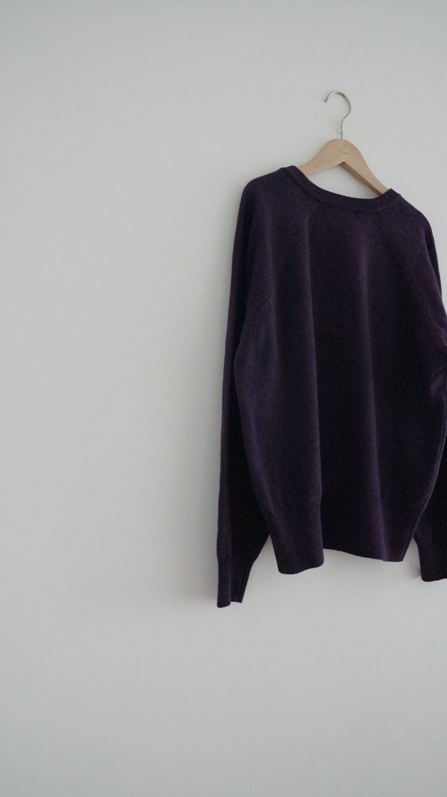 v-neck wool top in purple (pre-order)