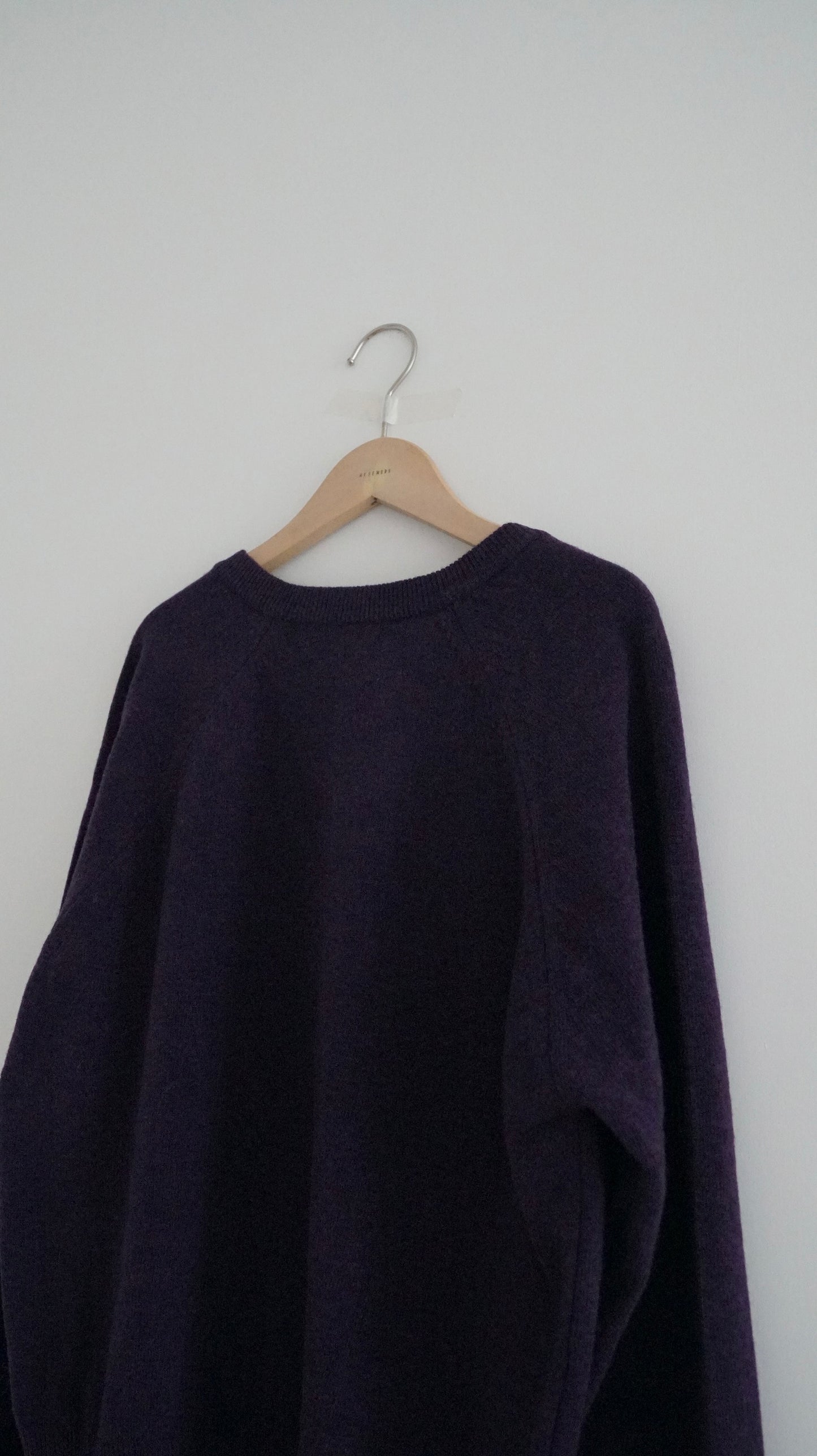 v-neck wool top in purple (pre-order)