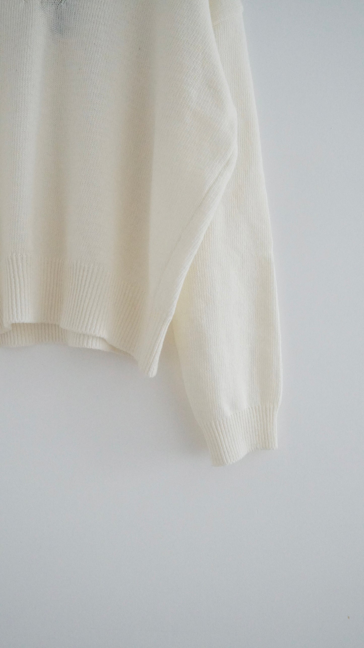 v-neck cashmere knit top in ivory (must-have)(pre-order)