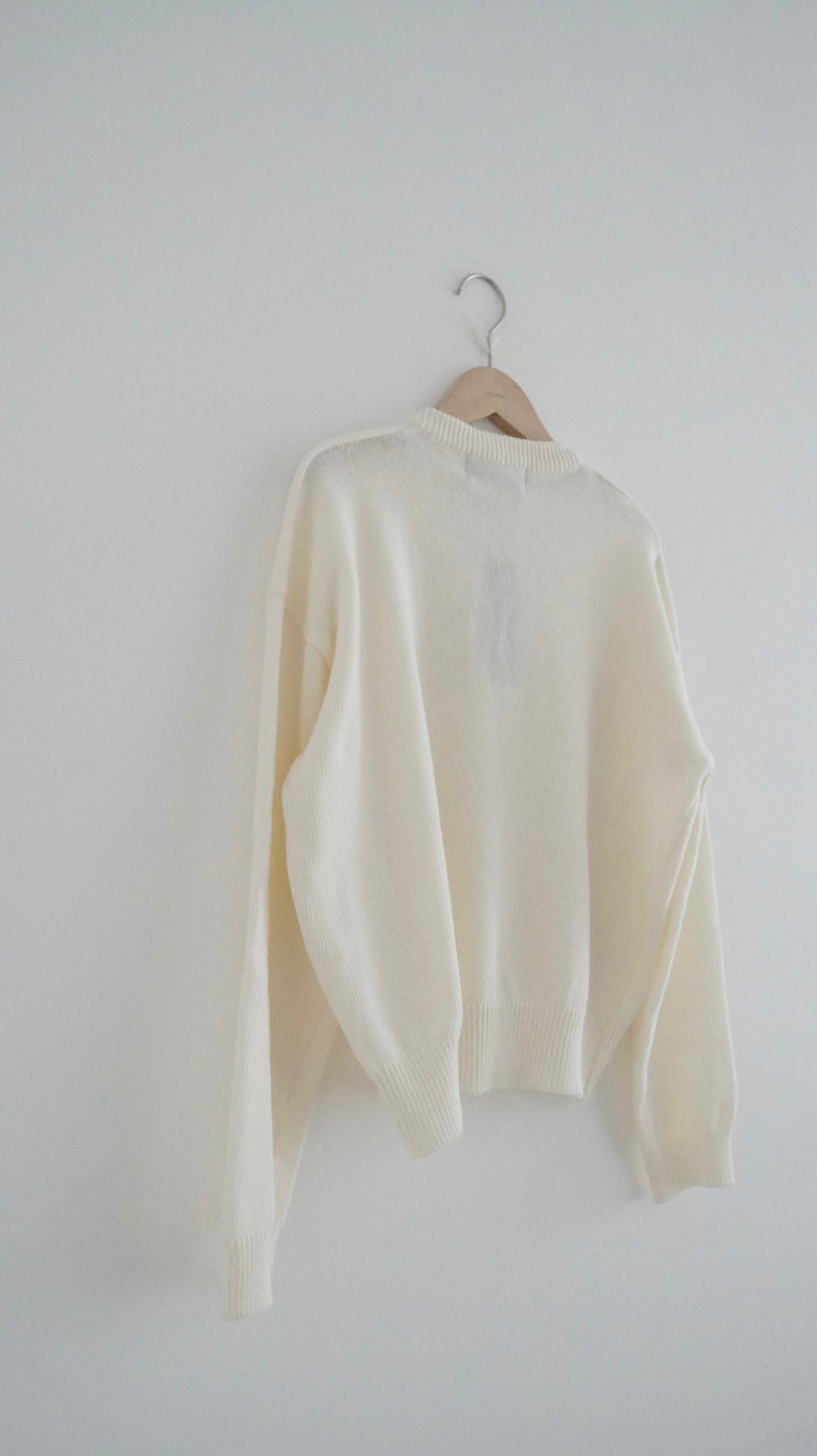 v-neck cashmere knit top in ivory (must-have)(pre-order)