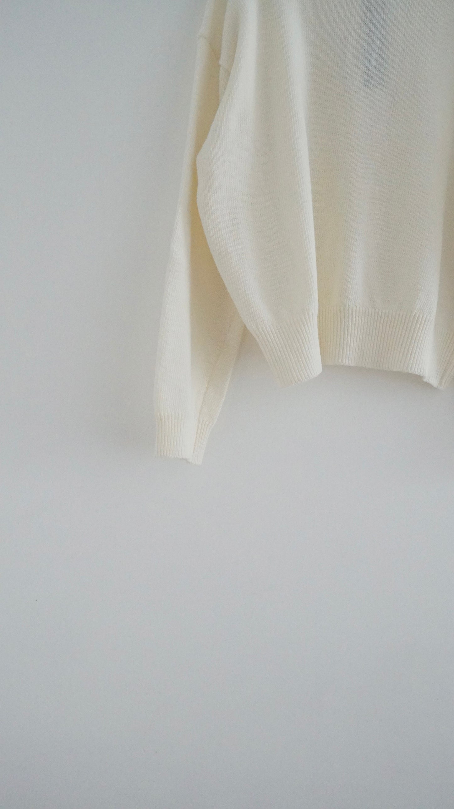 v-neck cashmere knit top in ivory (must-have)(pre-order)