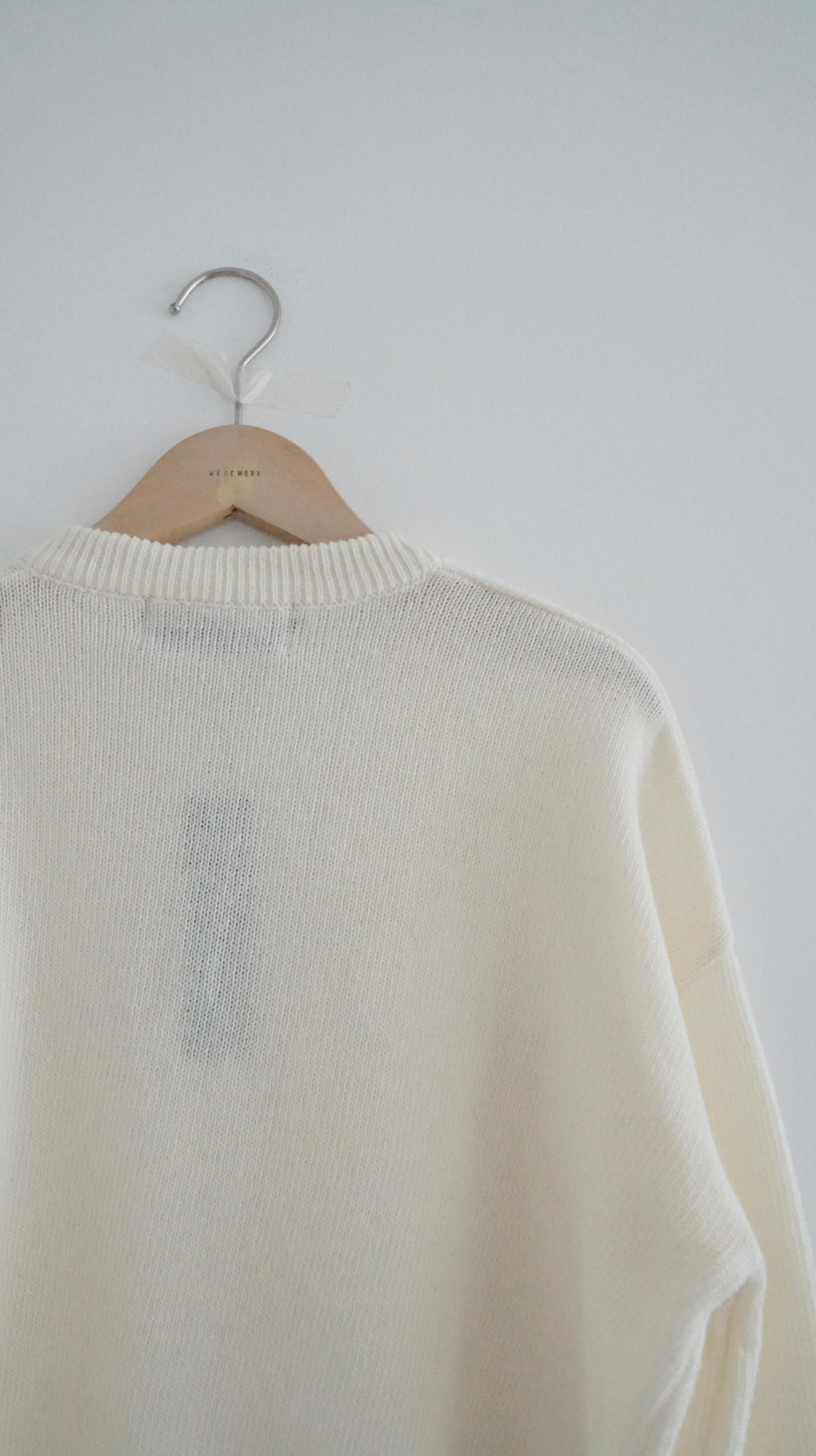 v-neck cashmere knit top in ivory (must-have)(pre-order)