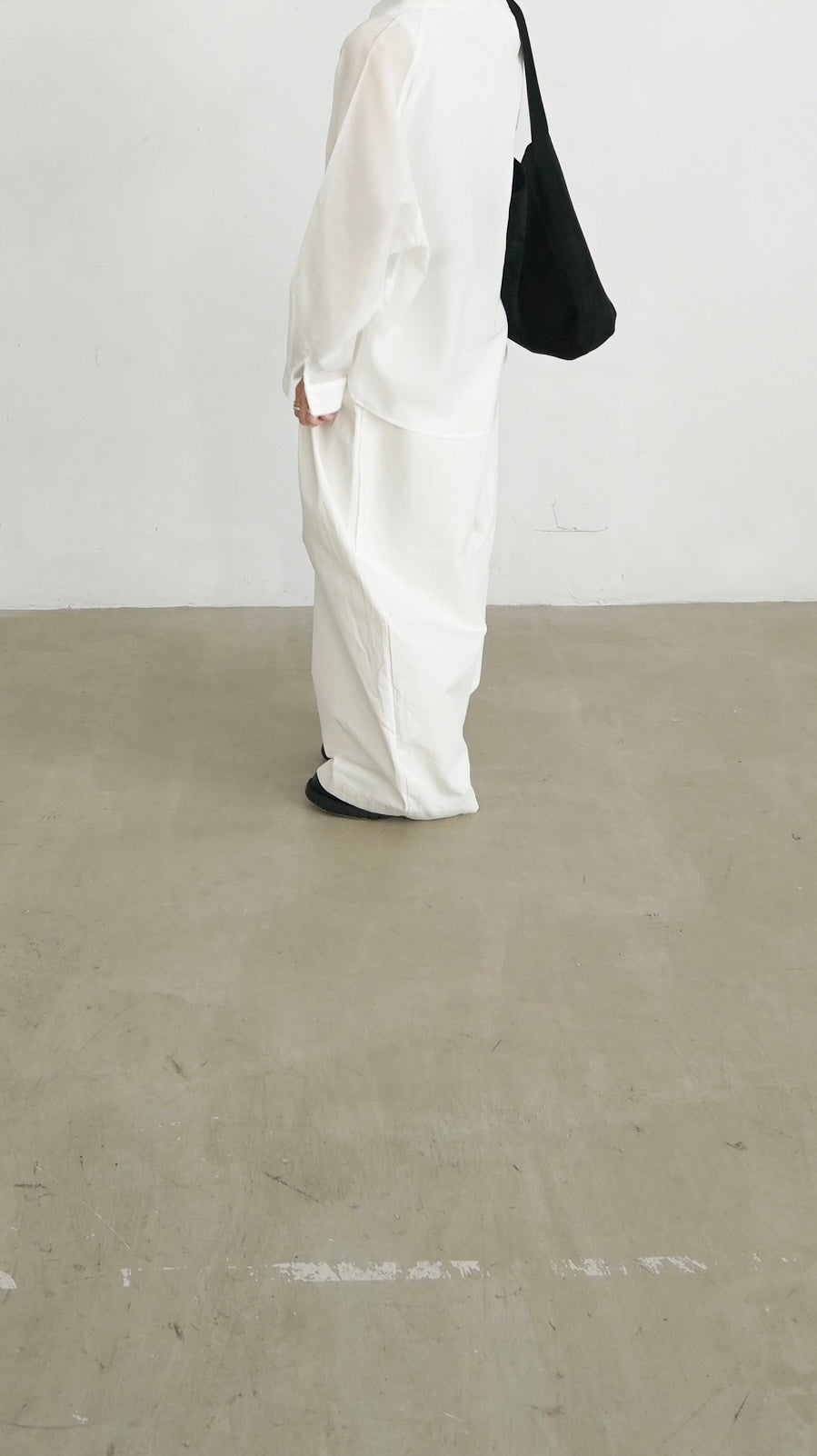 drape shirt jacket in white (pre-order)