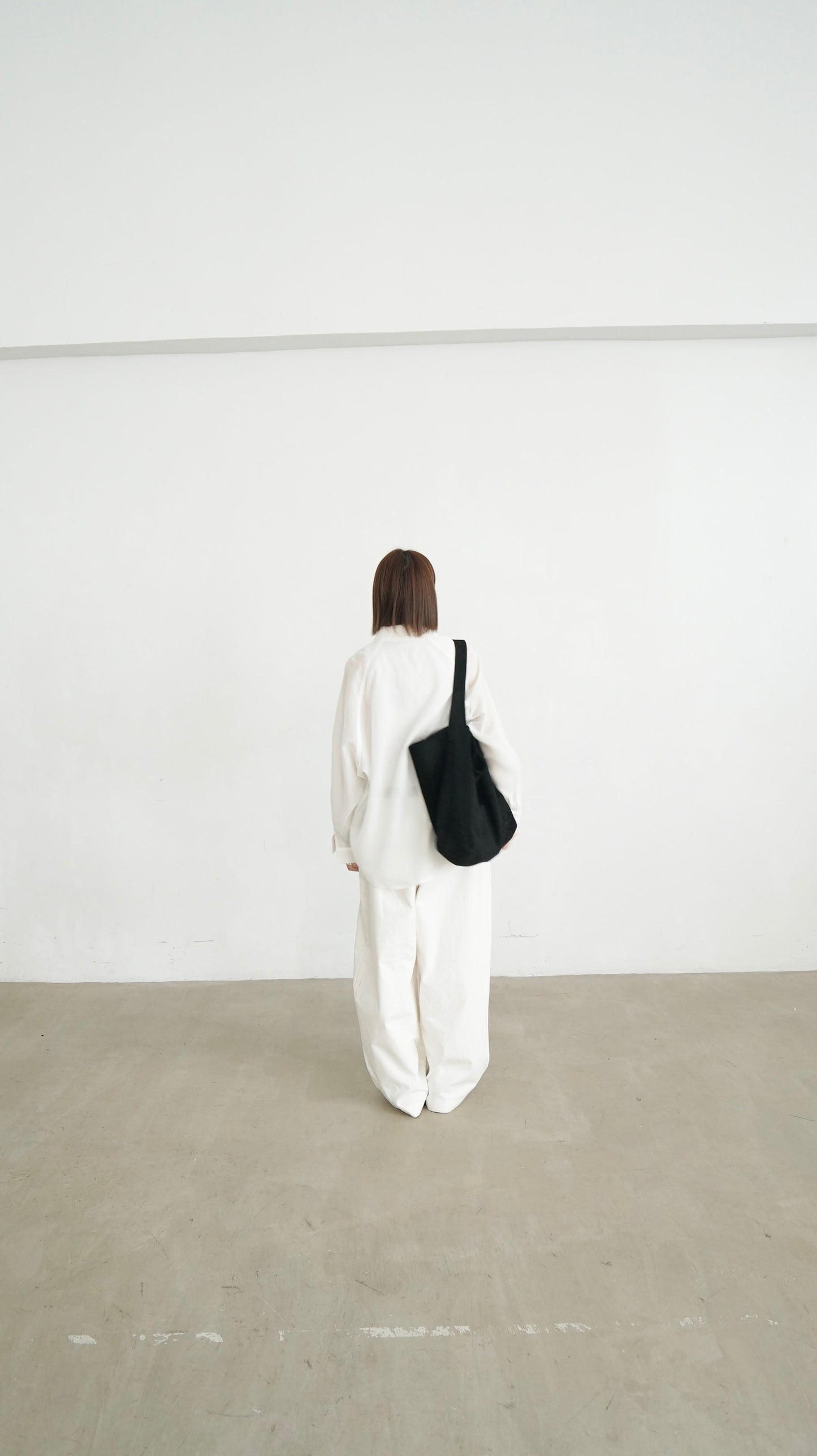 drape shirt jacket in white (pre-order)